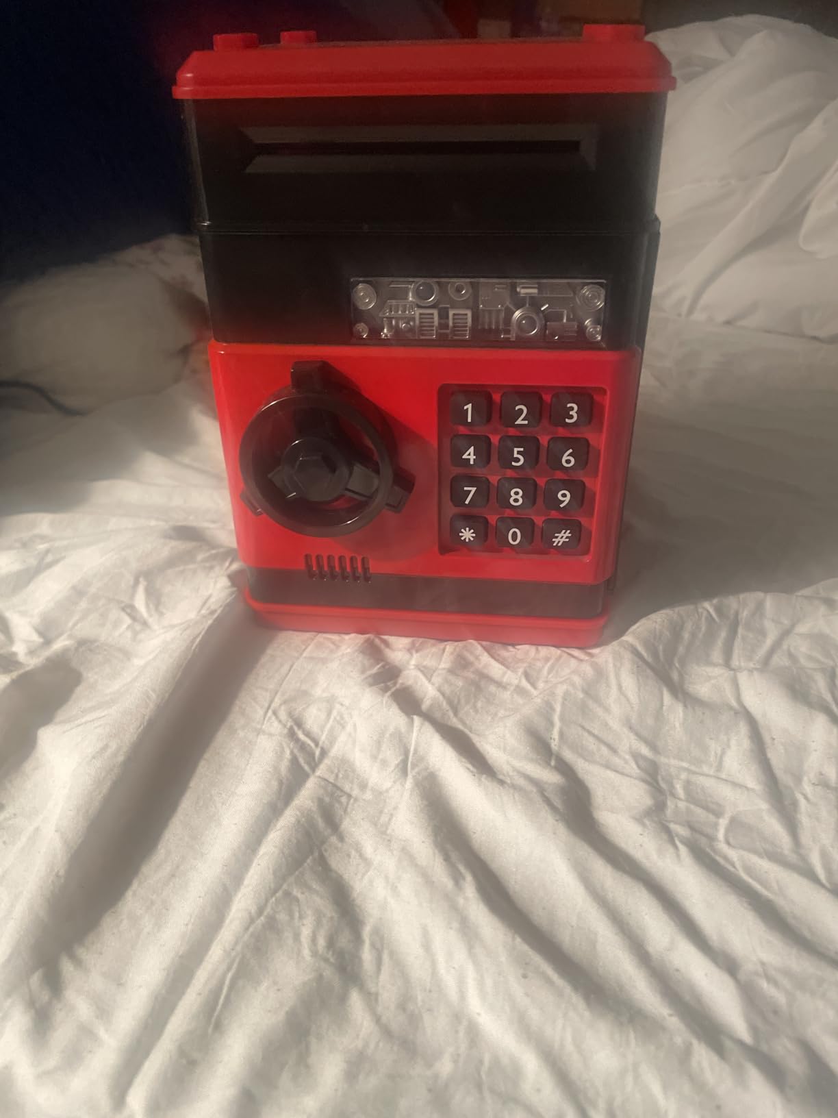 Refasy Piggy Bank Cash Coin Can ATM Bank Electronic Coin Money Bank for Kids Age 3-12, Money Savings Box Mini ATM Coin Bank Toys Gifts for 3 4 5 6 7 8 9 10 11 12 Year Old Boys Girls - Customer Photo 2