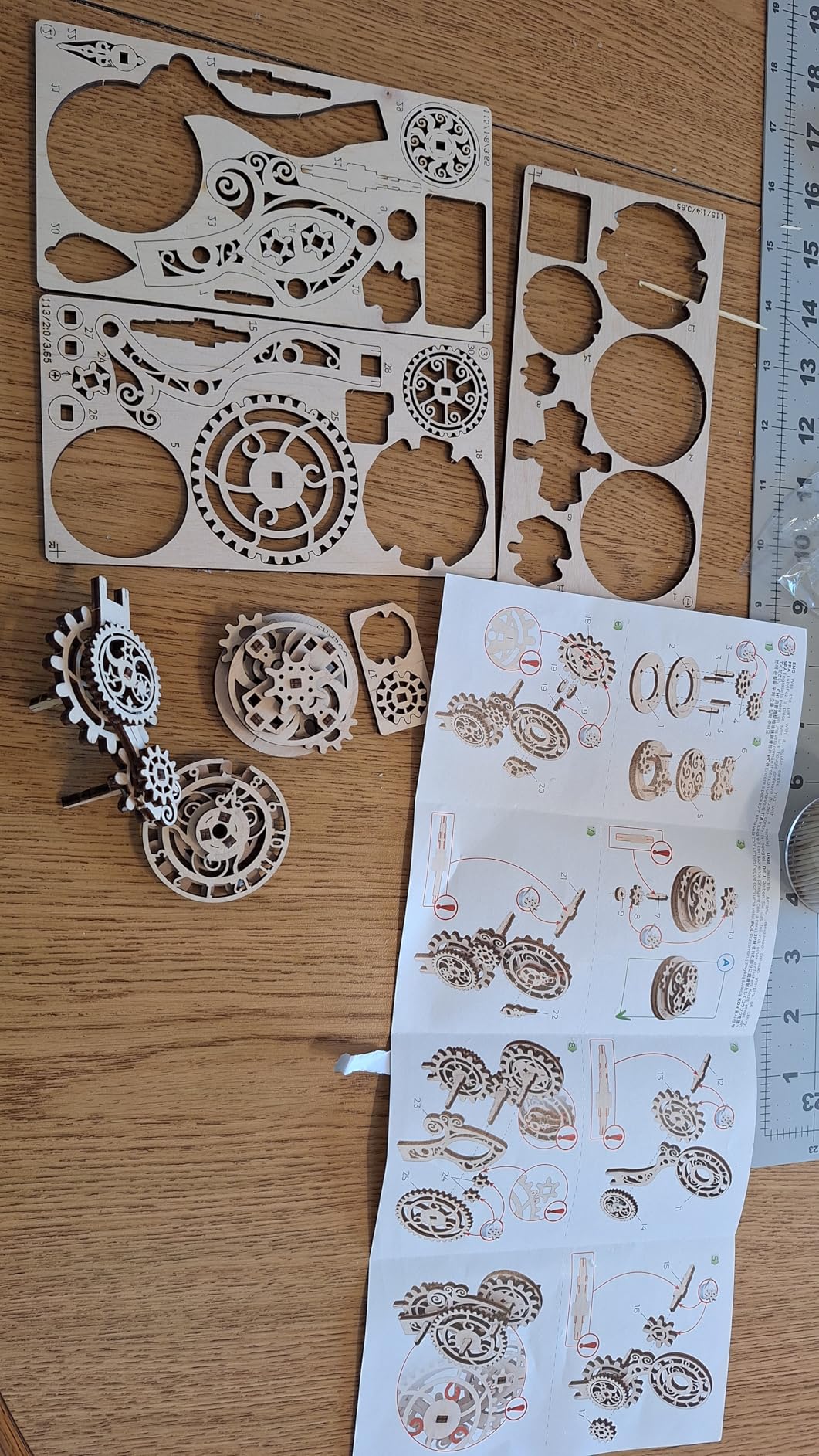 Ugears Steampunk Clock 3D Wooden Puzzle - Mechanical Wooden Clock - Adult Model Kits for Christmas and New Year - Magnificent Home Decoration - Customer Photo 1