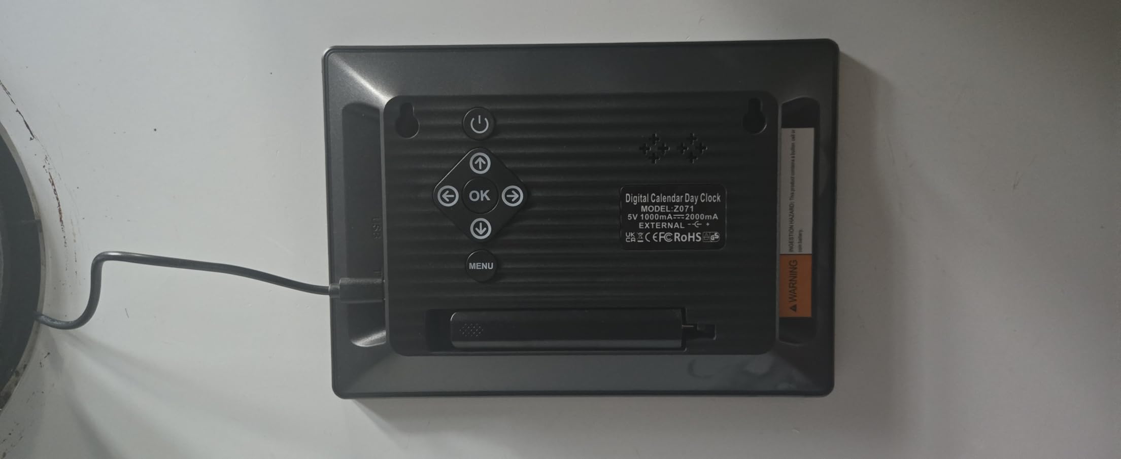 SSYA Digital Calendar Alarm Clock - Dementia Clocks for Seniors, Non-Abbreviated Memory Loss Clock with Date and Time for Elderly (White) - Customer Photo 5