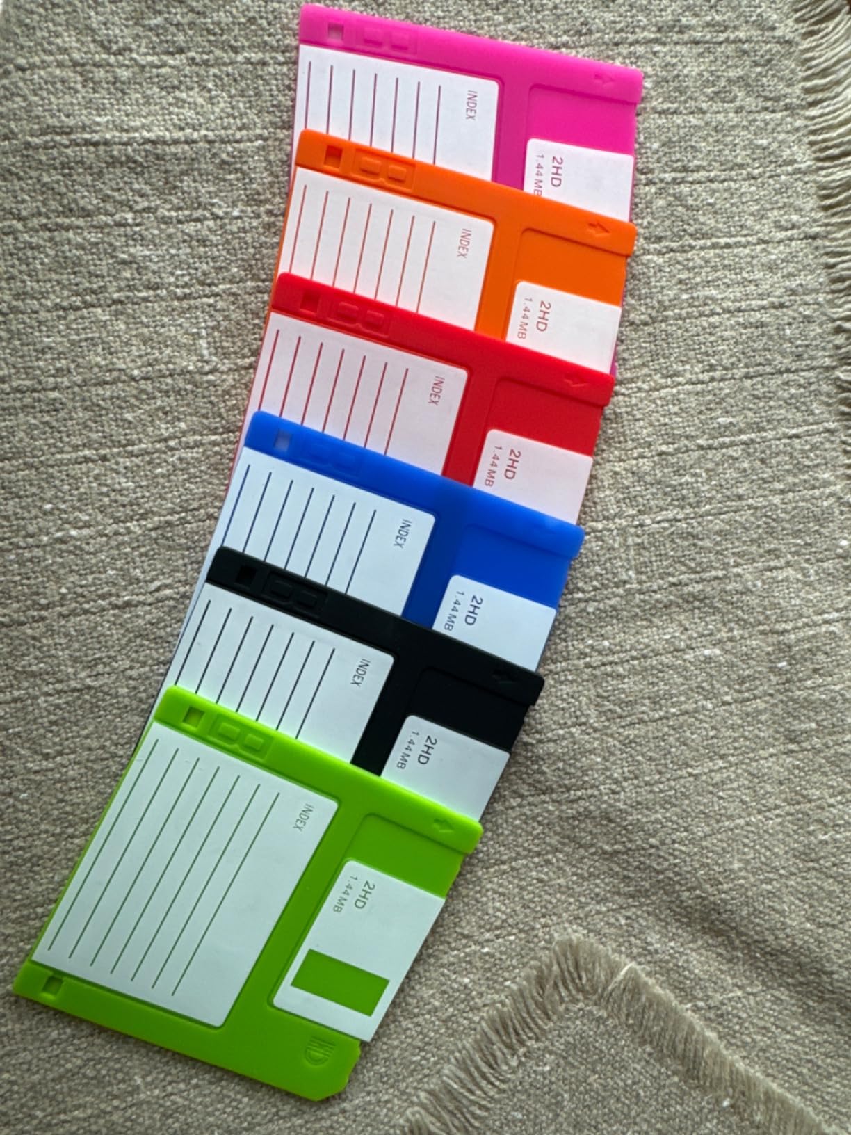 Floppy Disk Coaster Video Game Memorabilia Nerd Office Set of 6 Floppy Disk Decor Computer Geek Gifts Gifts for Geeks and Nerds Cool Office Gadgets Nerdy Gifts for Men Programmer Mug Party Coasters - Customer Photo 1