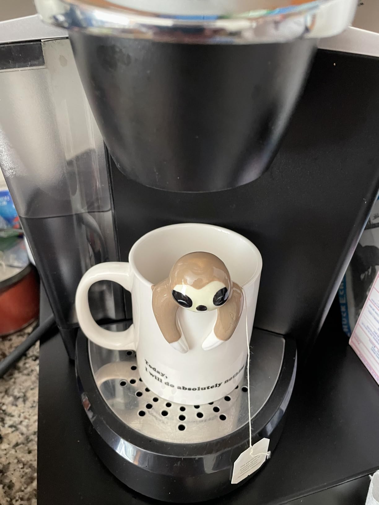 Decodyne Funny Sloth Coffee Mug - Cute Sloth Gifts For Coworkers Women & Men - White Elephant Gifts for Adults, Funny Office Present - Customer Photo 2