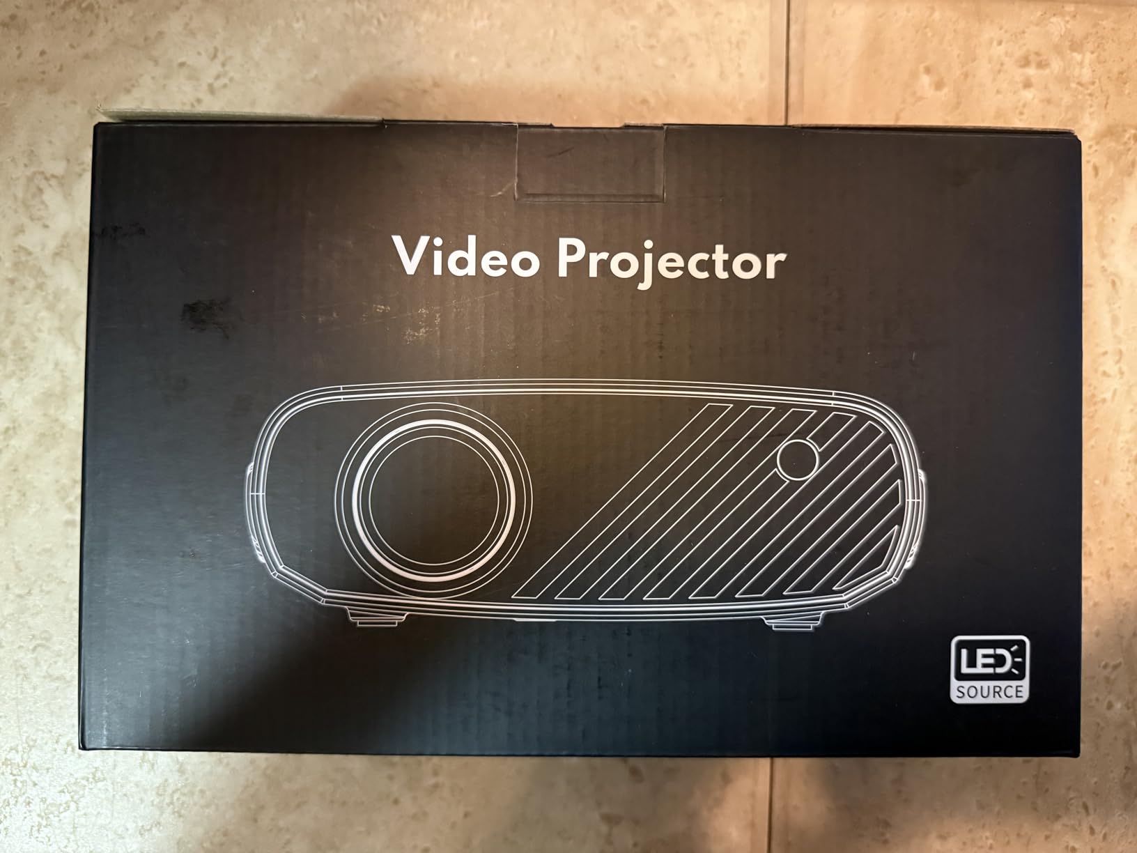 Mini Projector for iPhone, ELEPHAS 2024 Upgraded 1080P HD Projector, 8000L Portable Projector with Tripod and Carry Bag, Movie Projector Compatible with Android/iOS/Windows/TV Stick/HDMI/USB - Customer Photo 1