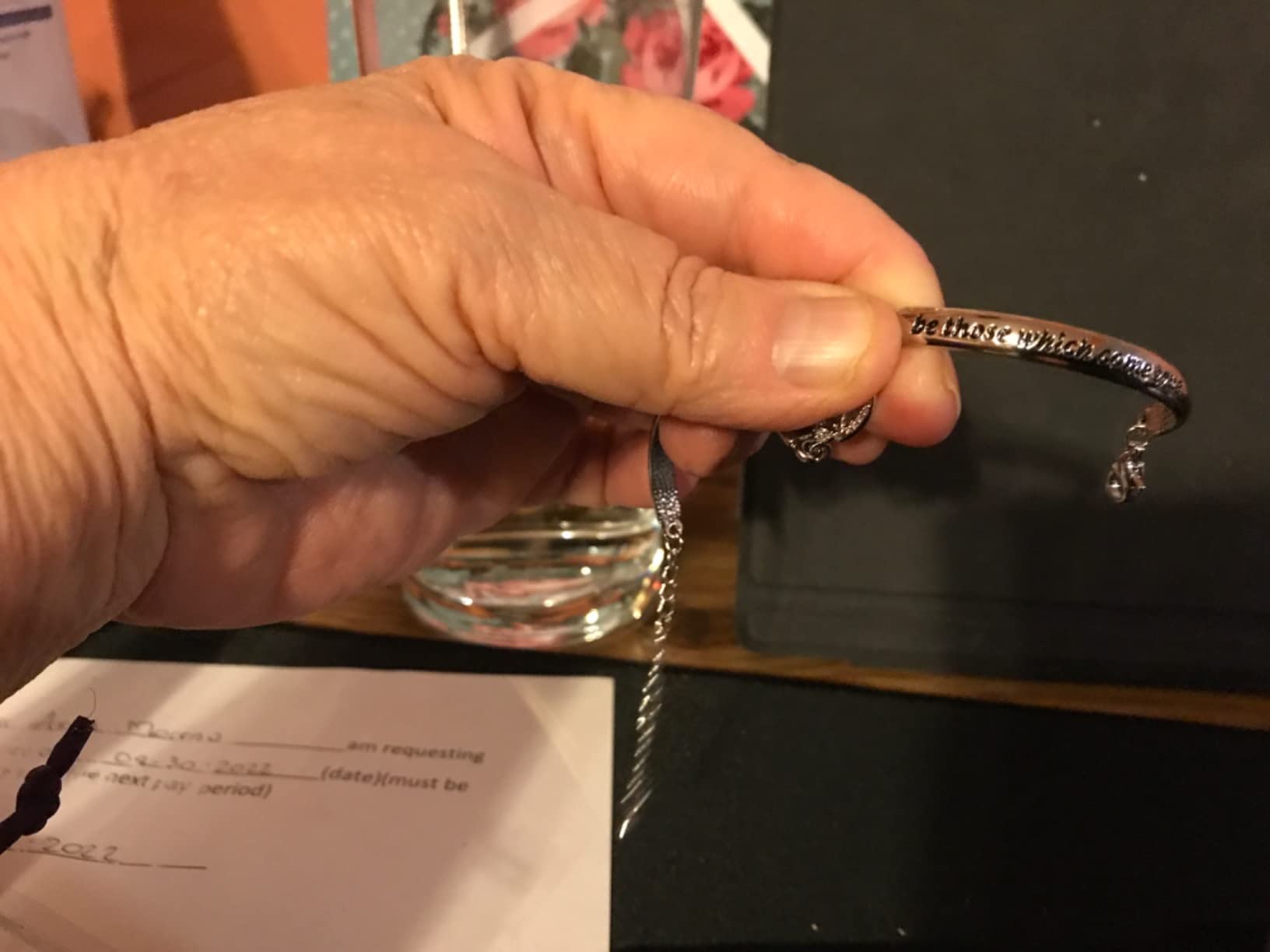 LQRI Quinceanera Gift Sweet 15 Gift Princess Crown Bracelet May the Dreams You Hold Dearest Be Those 15th Birthday Gift - Customer Photo 2