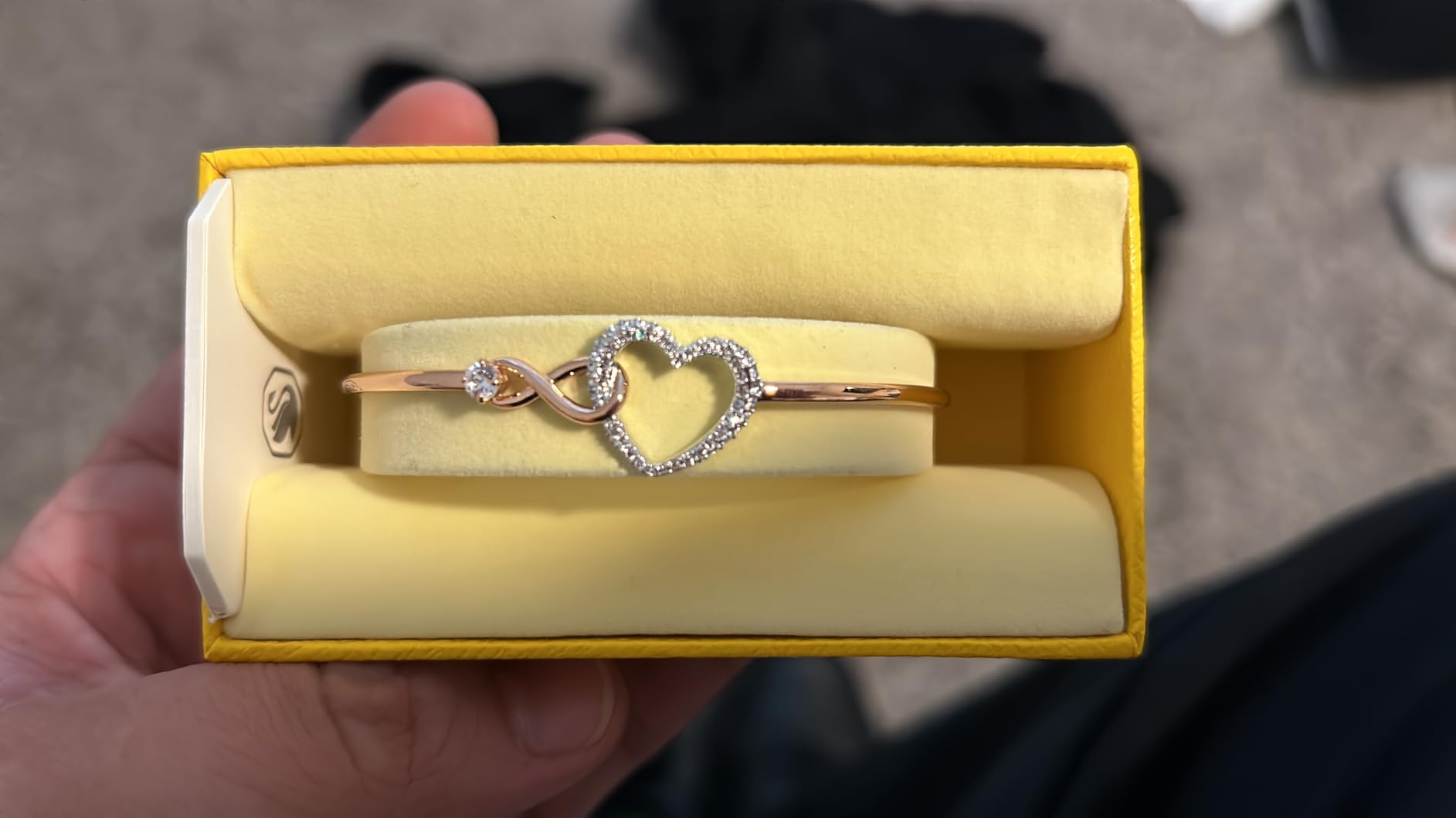 Swarovski Infinity Heart Jewelry Collection, Necklaces and Bracelets, Rose Gold & Rhodium Tone Finish, Clear Crystals - Customer Photo 4