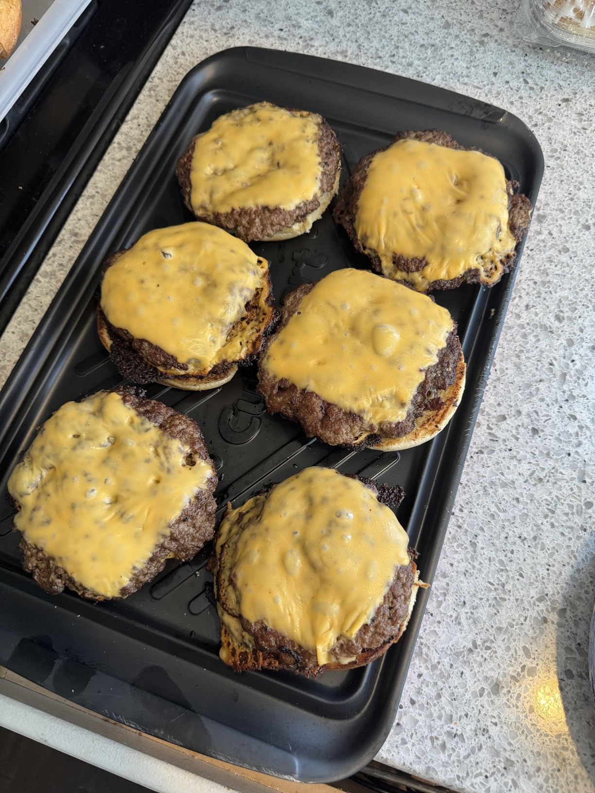 Cuisinart Grilling Prep & Serve Trays, 17x10.5 inch BBQ Tray Safe for Food Handling, 2 Dishwasher Safe Nesting Trays Black & Red, Perfect Grilling Accessories for Cooked & Raw Meat, Fits 6 Burgers - Customer Photo 2