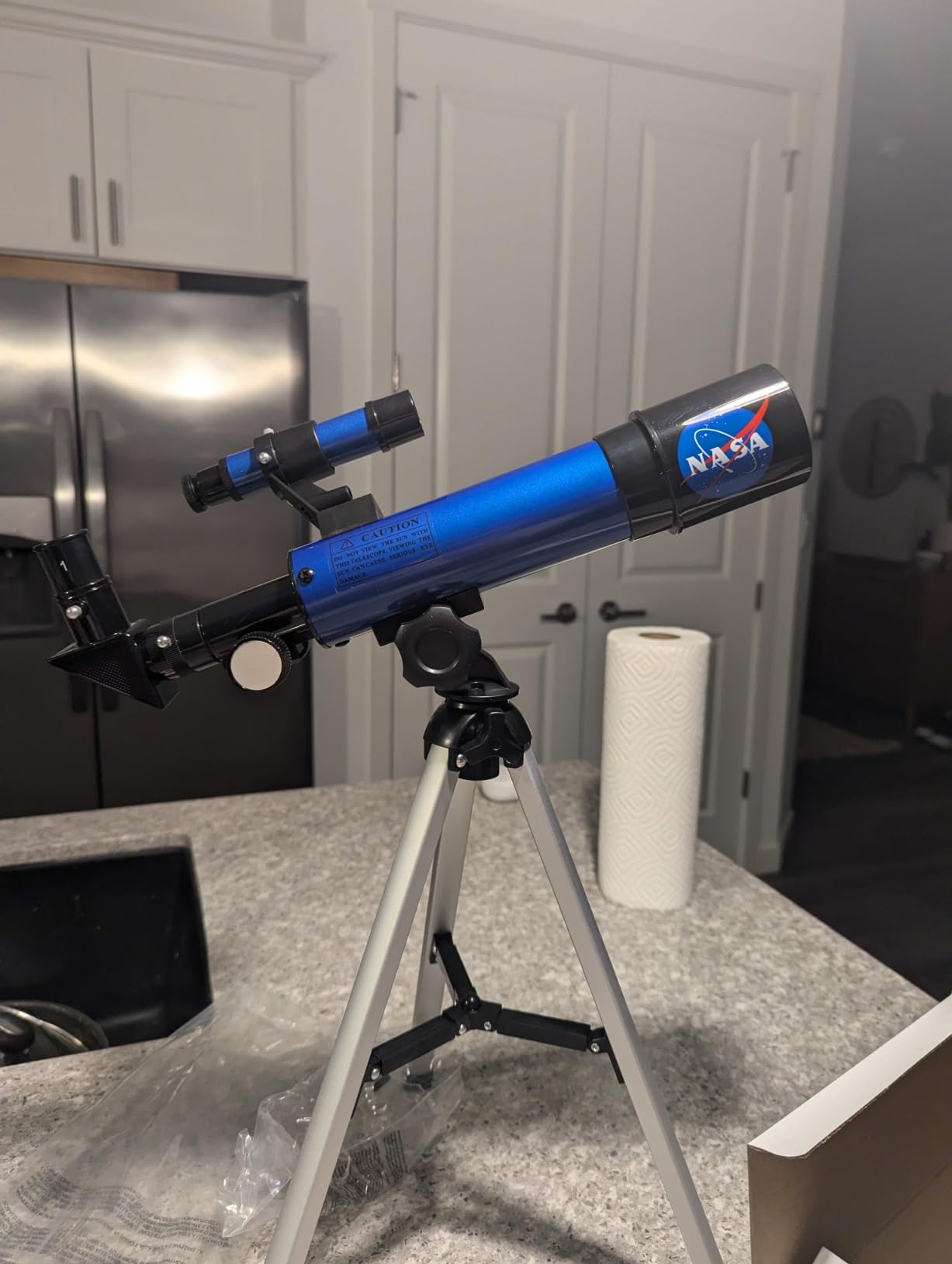 NASA Lunar Telescope for Kids – 90x Magnification, Includes Two Eyepieces, Tabletop Tripod, and Finder Scope- Kids Telescope for Astronomy Beginners, Space Toys, NASA Gifts (Amazon Exclusive) - Customer Photo 2