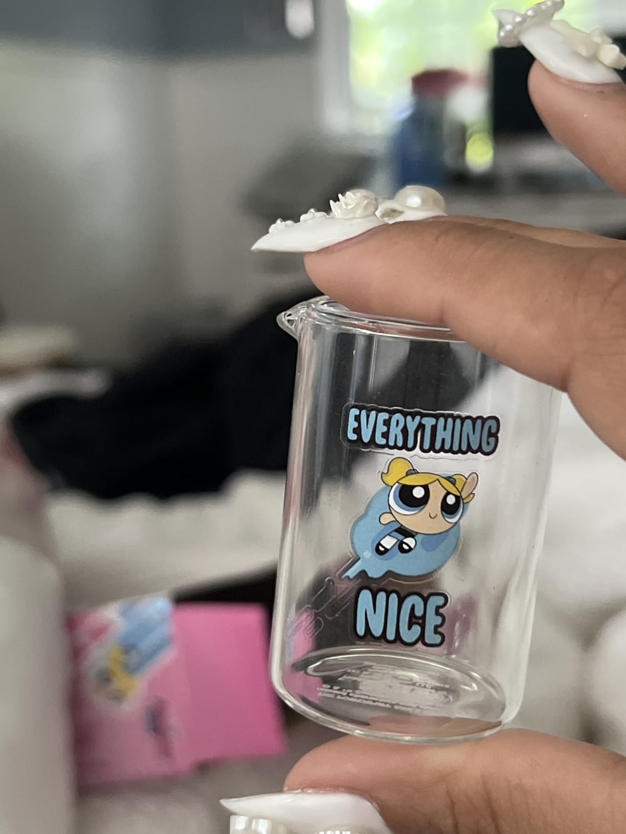 Silver Buffalo Rick and Morty Character Phrases 4-Pack Mini Glass Set, 1.5-Ounce - Customer Photo 2