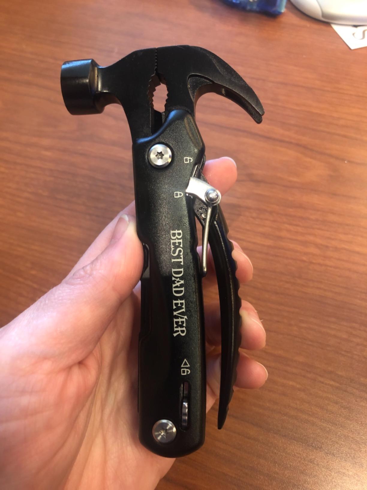 VEITORLD All in One Tools Mini Hammer Multitool, Father's Day, Unique Gifts for Men Dad Husband, Birthday Camping Gifts Ideas for Him Grandpa Boyfriend Women, Cool Gadgets - Customer Photo 2