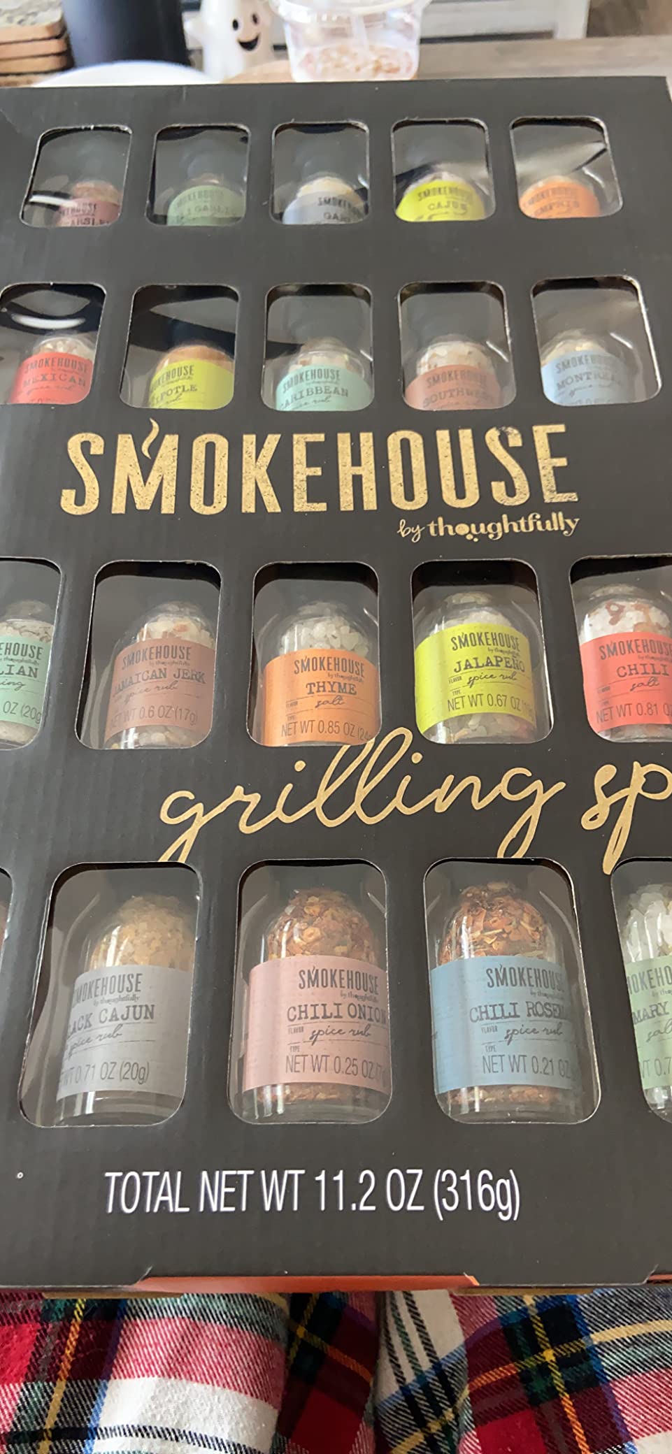 Smokehouse by Thoughtfully Ultimate Grilling Spice Set, Grill Seasoning Gift Set Flavors Include Chili Garlic, Rosemary and Herb, Lime Chipotle, Cajun Seasoning and More, Pack of 20 - Customer Photo 2
