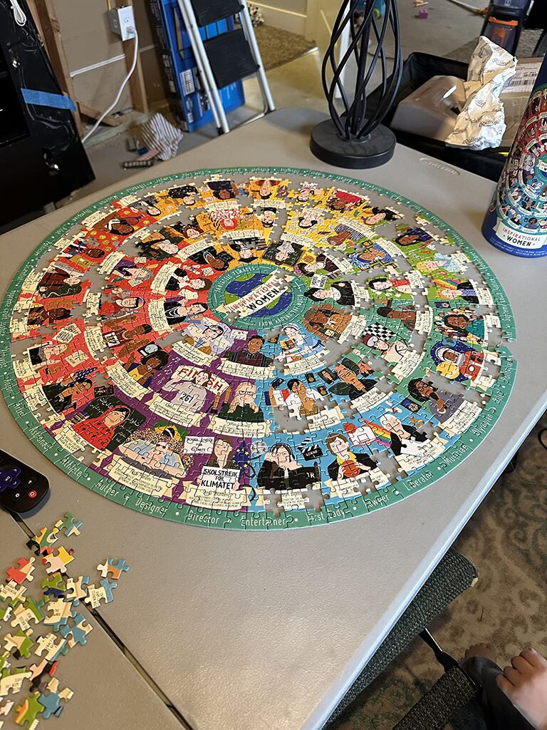 Ridley's Inspirational Women Feminist Circular Jigsaw Puzzle, 1000-Piece Puzzle – Features 54 Inspirational Feminist Icons, Educational Jigsaw Puzzle for Women, Men and Kids – Makes a Great Gift Idea Customer Review Ridley's Inspirational Women Feminist Circular Jigsaw Puzzle, 1000-Piece Puzzle – Features 54 Inspirational Feminist Icons, Educational Jigsaw Puzzle for Women, Men and Kids – Makes a Great Gift Idea - Customer Photo 2