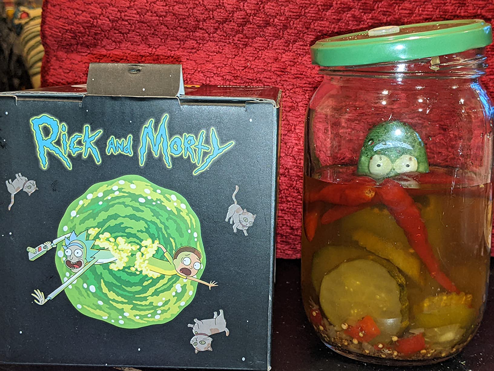 Rick and Morty Pickle Rick - Pickle Jar Glass Mason Jar Exclusive - Customer Photo 2