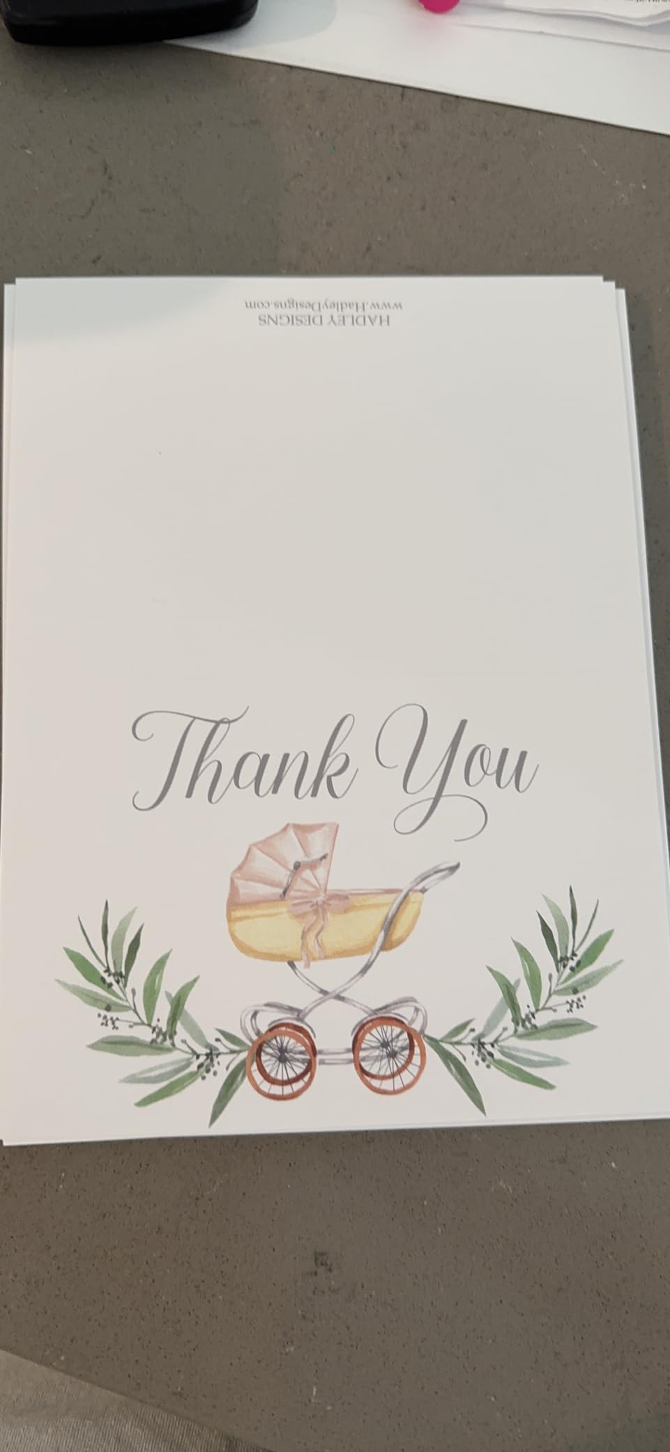 24 Clothesline Baby Shower Thank You Cards With Envelopes, Girl or Boy Sprinkle Thank-You Note, 4x6 Gratitude Card Gift For Guest Pack, Gender Neutral Reveal DIY So Grateful Varied Event Stationery Customer Review 24 Clothesline Baby Shower Thank You Cards With Envelopes, Girl or Boy Sprinkle Thank-You Note, 4x6 Gratitude Card Gift For Guest Pack, Gender Neutral Reveal DIY So Grateful Varied Event Stationery - Customer Photo 1