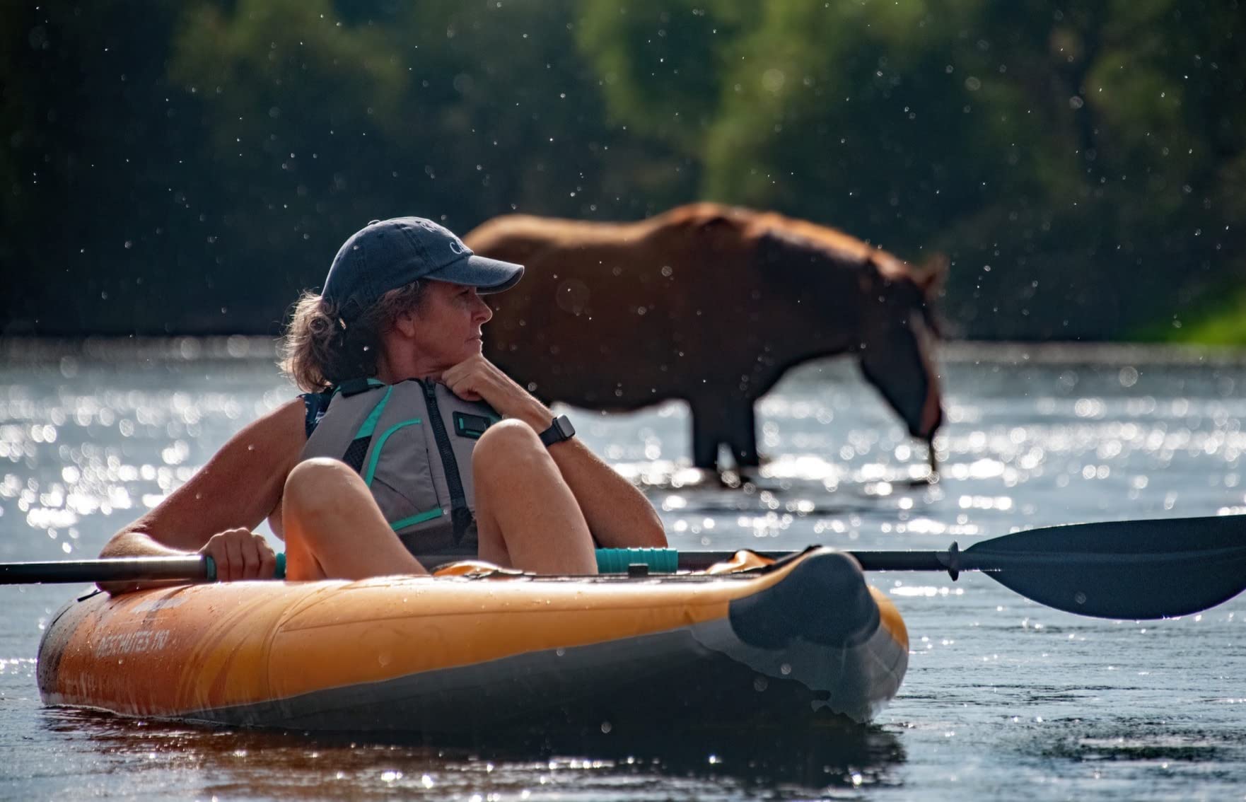 Waldeal Women's Kayak Hair Don't Care Hat, Denim Washed Adjustable Baseball Cap - Customer Photo 1