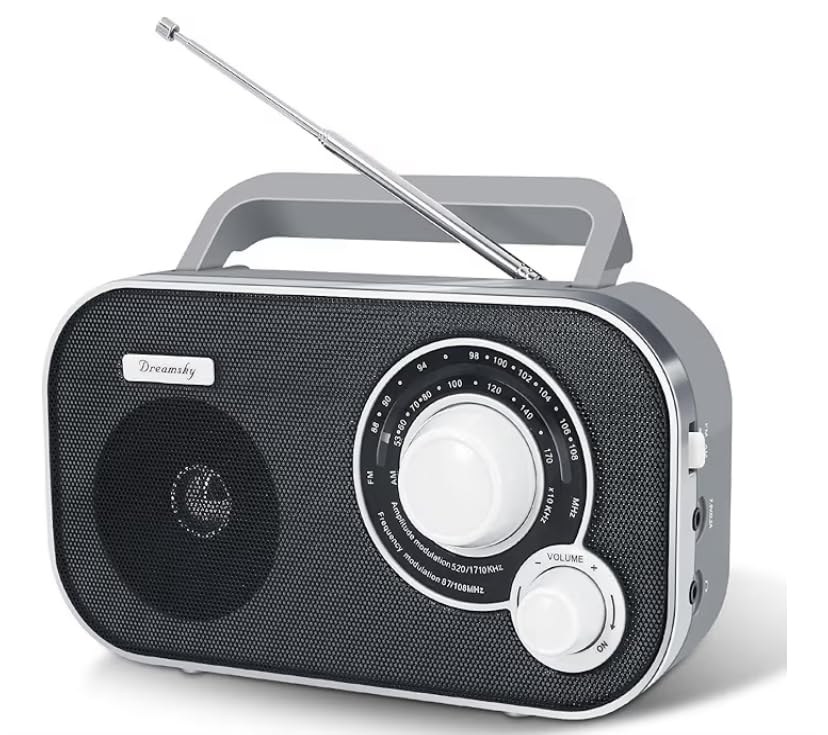 DreamSky AM FM Portable Radio Plug In Wall or Battery Operated for Home & Outdoor, Strong Reception & Sound, Large Dial Easy to Use, Transistor Antenna, Headphone Jack, Small Gifts for Seniors Elderly - Customer Photo 1