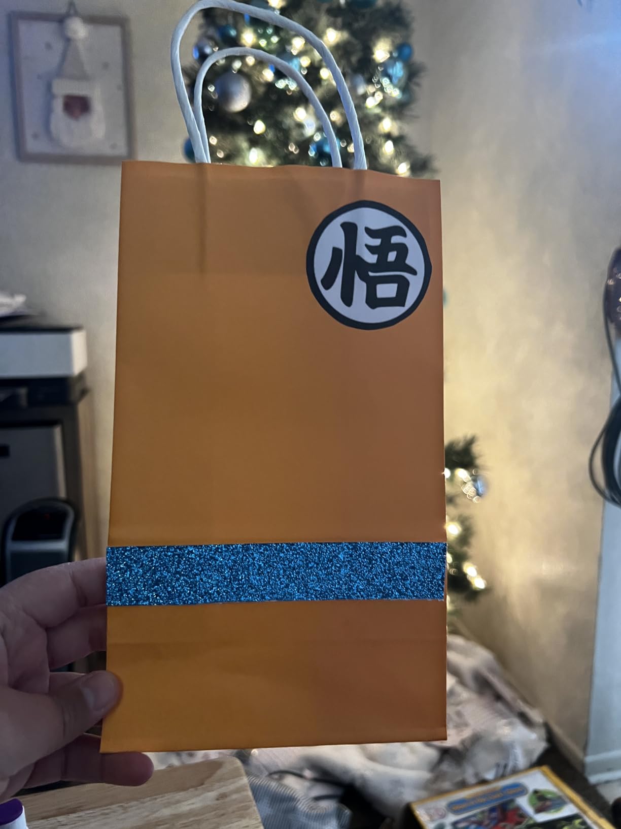 BLUE PANDA Mermaid Goodie Bags - 24 Mermaid Party Favors - Candy Buffet Treat Bags with Handle for Birthday Party Decoration & Undersea Goodies - Pack of 24, 5.3 x 3.2 x 9 in - Customer Photo 2