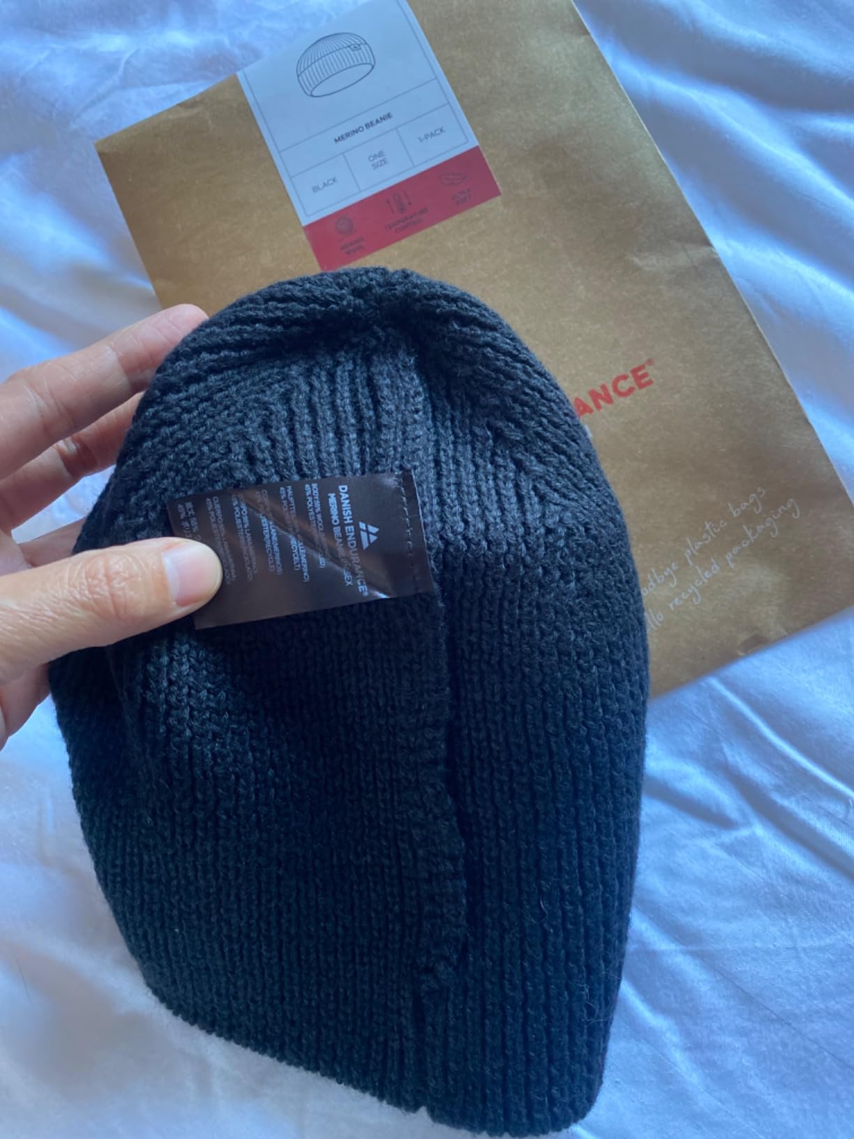 DANISH ENDURANCE Merino Wool Beanie for Men & Women, Warm Knitted Winter Hat Customer Review DANISH ENDURANCE Merino Wool Beanie for Men & Women, Warm Knitted Winter Hat - Customer Photo 2