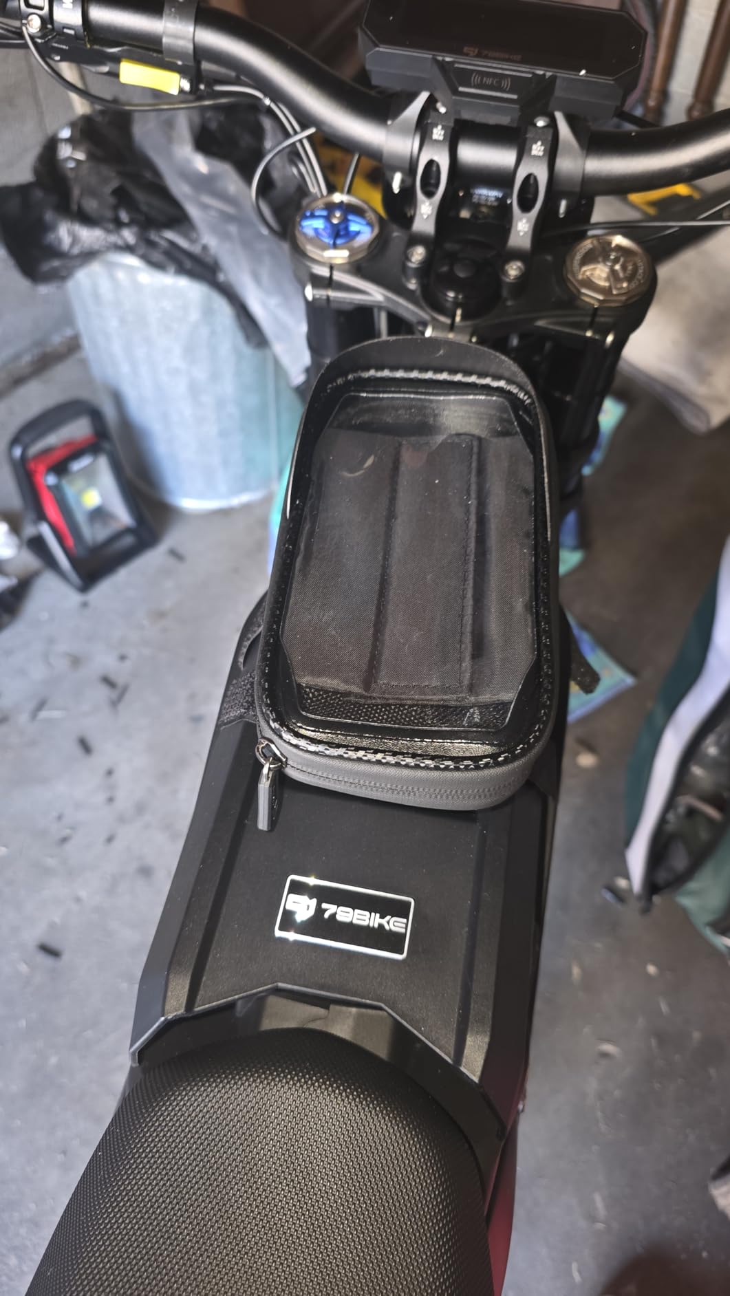 whale fall Bike Frame Bag Waterproof, 3D Eva Hard Shell, Bike Phone Holder, Bicycle Top Tube Bag, Cycling Pouch with Rain Cover, Bike Accessories for Phones Under 7