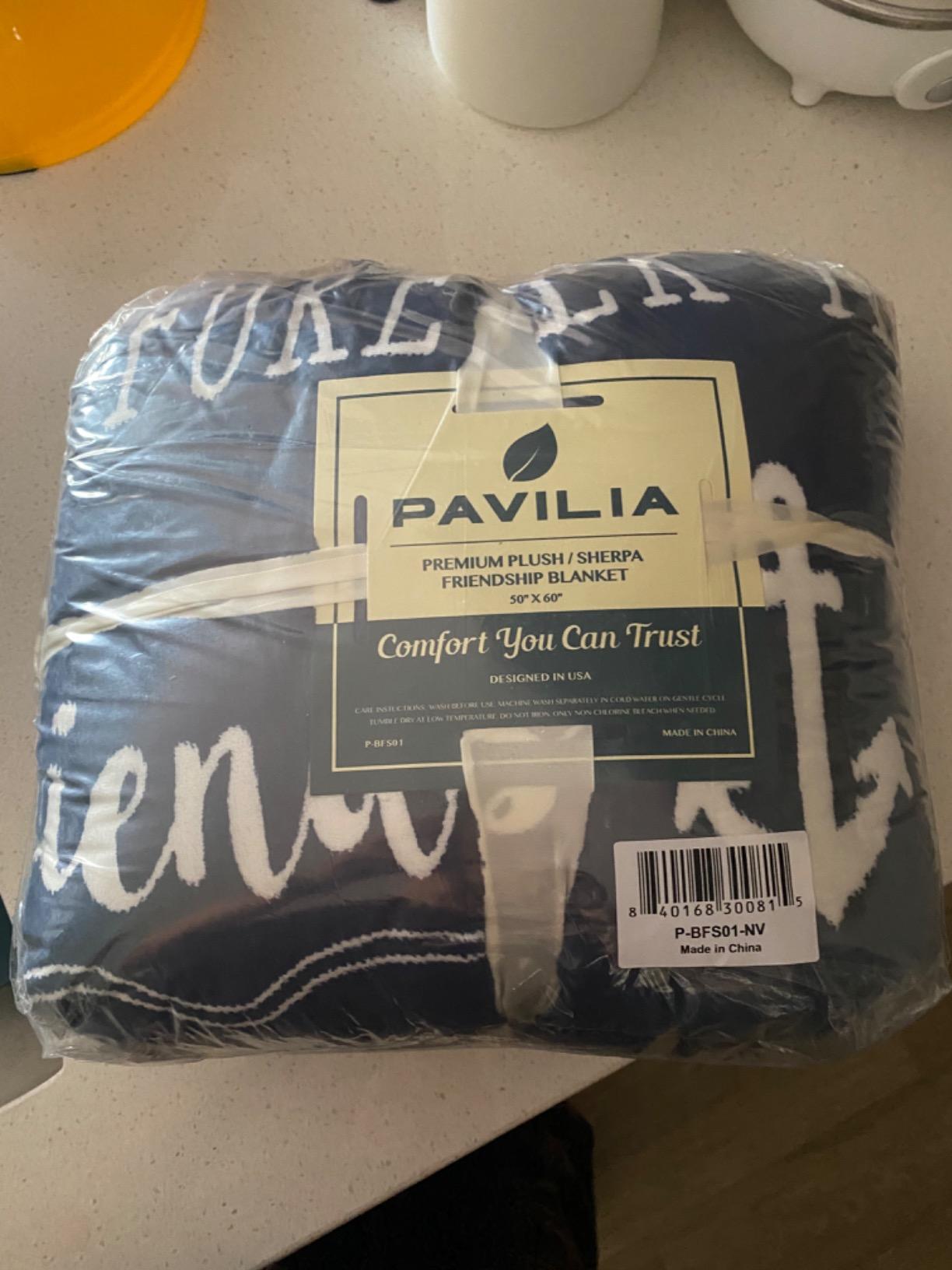 PAVILIA Best Friend Blanket, Friendship Gifts for Women Birthday Soul Sister Long Distance Bestie, Soft Cozy Sherpa Throw Blanket with Sentimental Thoughtful Quotes, BFF Stuff Gift Idea, Purple - Customer Photo 1