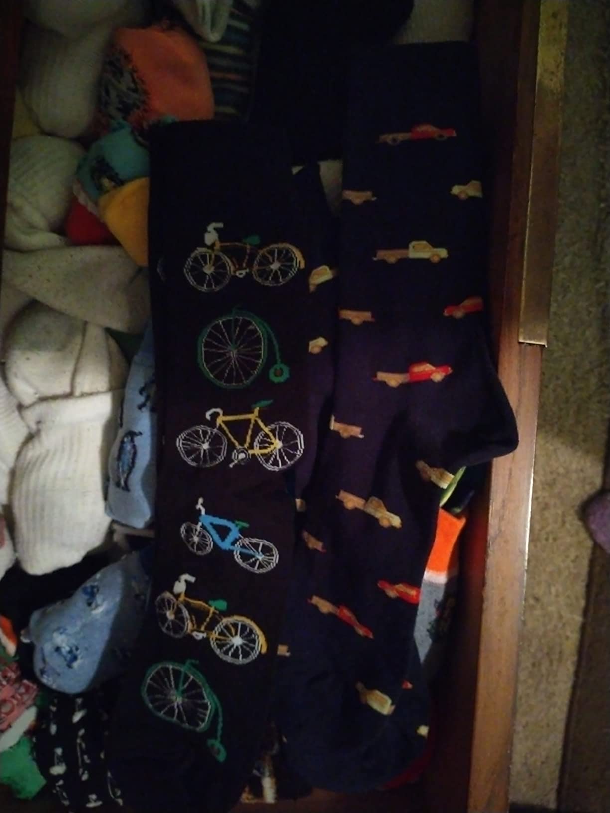 HSELL Mens Fun Patterned Dress Socks Funny Novelty Crazy Design Cotton Socks Gift for Men - Customer Photo 1