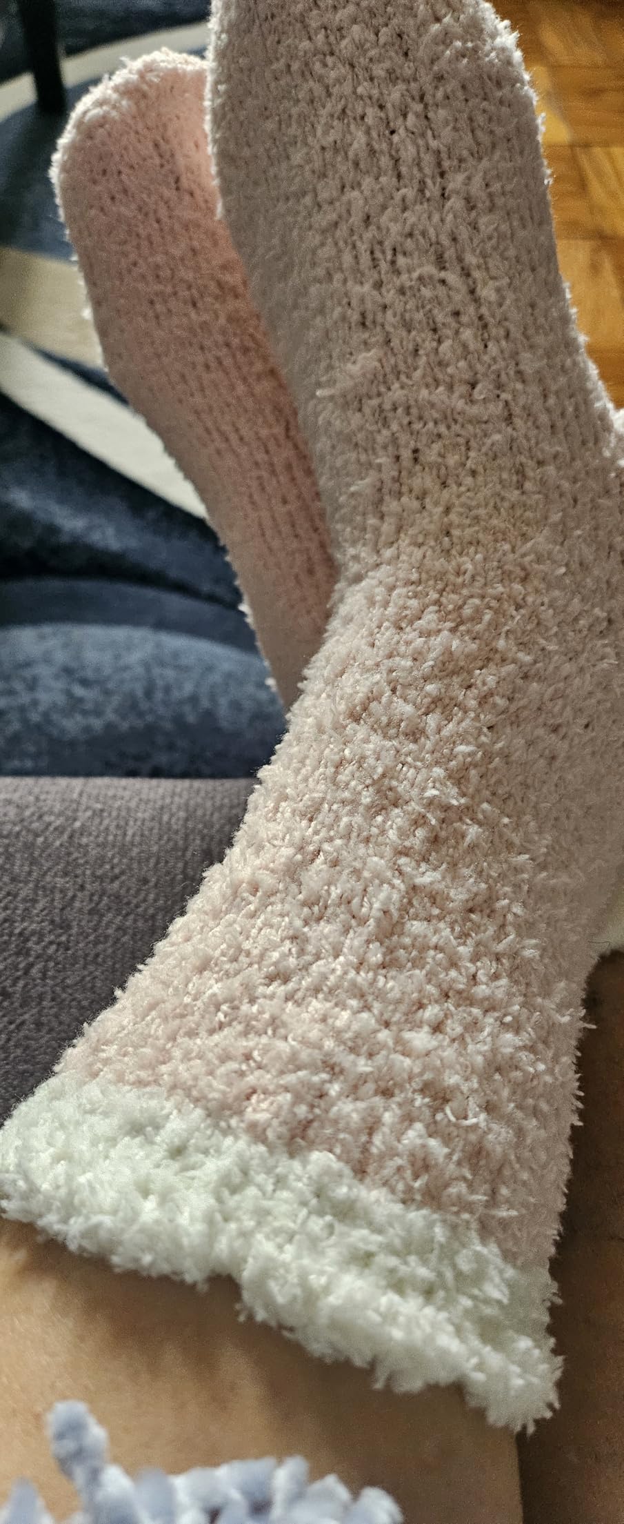 TEHOOK Warm & Cozy Gifts for Women, Stocking Stuufers, Fluffy Fuzzy Plush Sleeping Slipper Socks - Soft Warm Fabric - Customer Photo 2