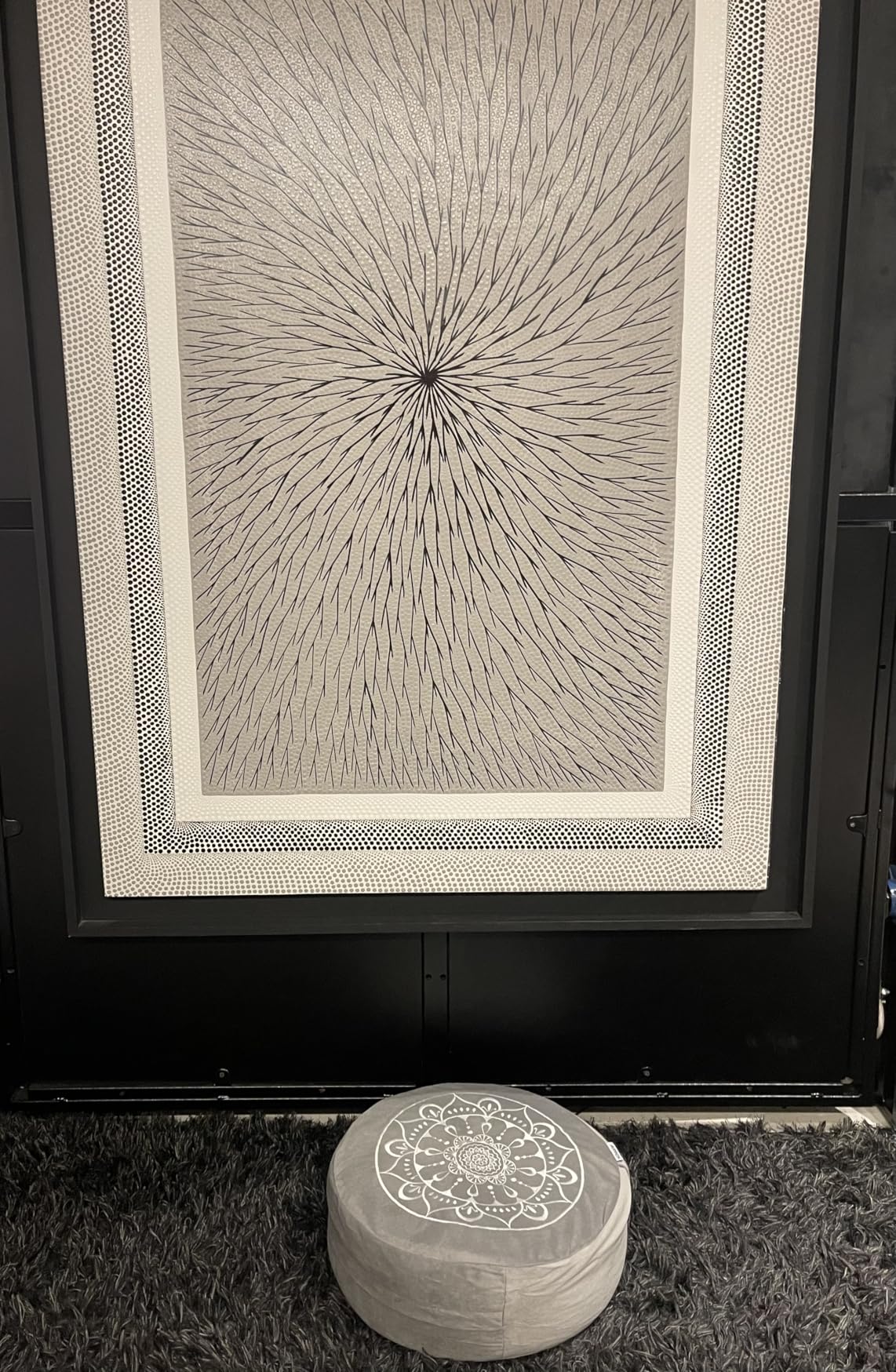 Hihealer Meditation Cushion, Traditional Tibetan Meditation Pillow Velvet Cover - Large Floor Cushion Seating for Adults - Yoga Buckwheat Bolster for Women、Moms - Customer Photo 2