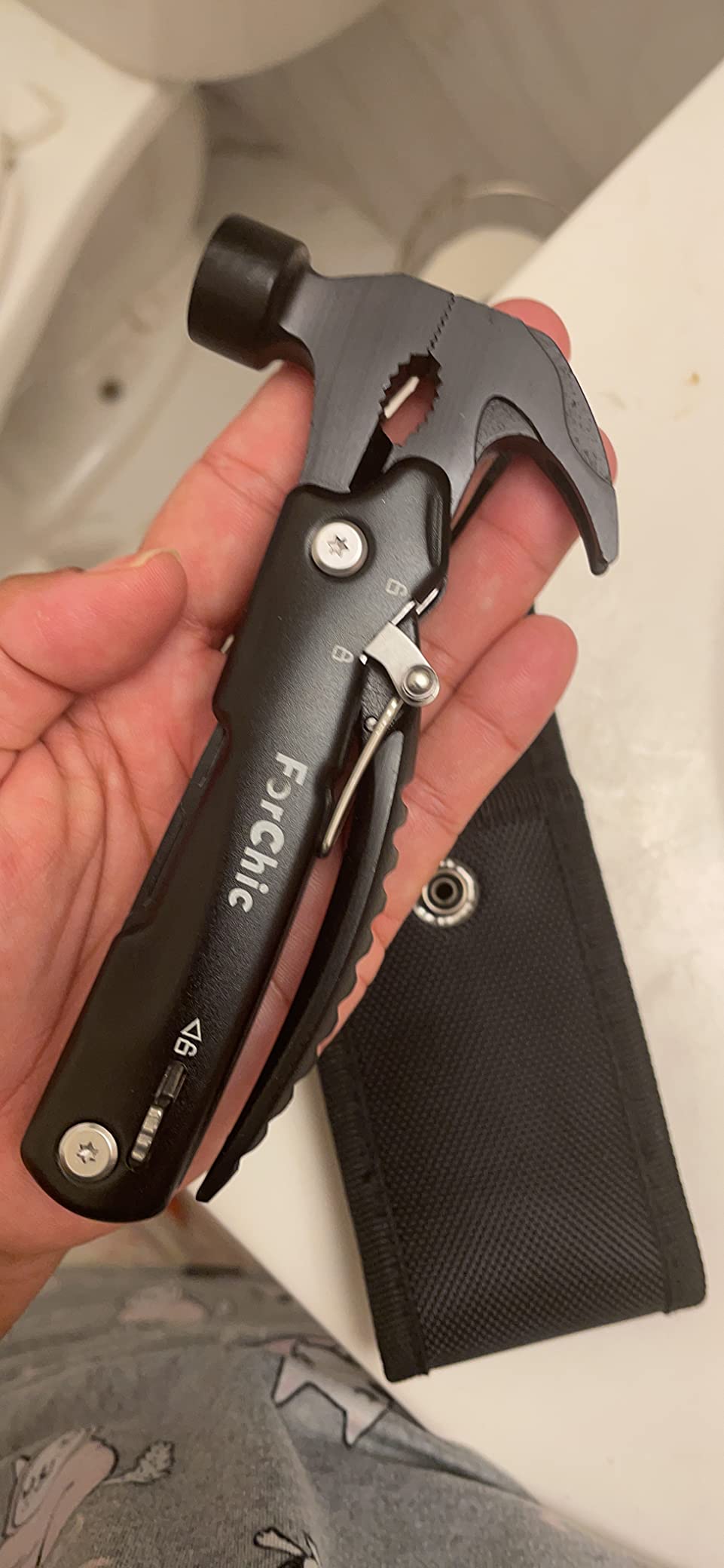 12 in 1 Hammer Multitool, Stocking Stuffers for Adults, Mens Gifts for Christmas, White Elephant Gifts for Adults, Christmas Gifts for Men, Dad, Him, Grandpa, Husband, Boyfriend Customer Review 12 in 1 Hammer Multitool, Stocking Stuffers for Adults, Mens Gifts for Christmas, White Elephant Gifts for Adults, Christmas Gifts for Men, Dad, Him, Grandpa, Husband, Boyfriend - Customer Photo 2