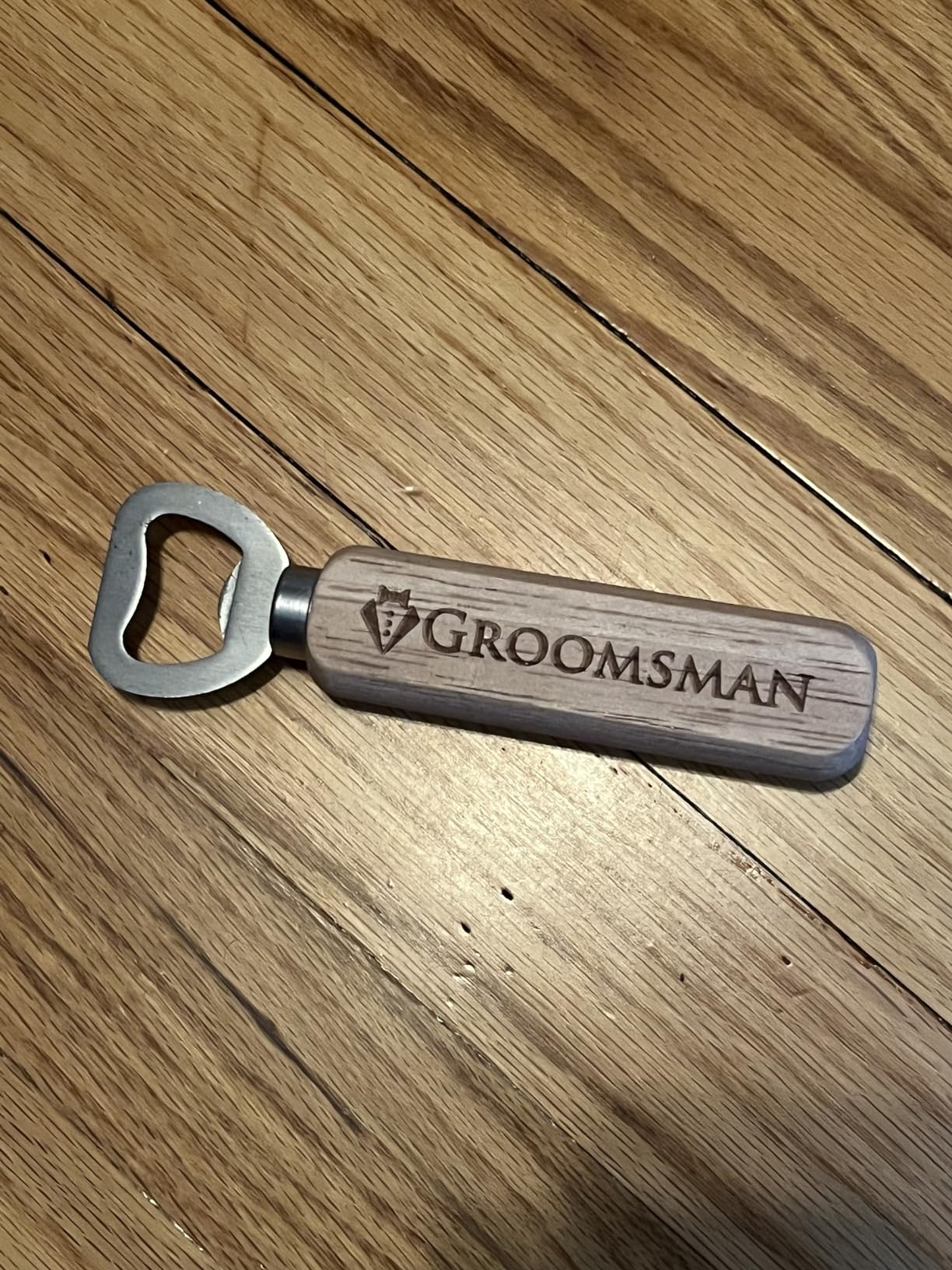 Pongs Set of 10 Wooden Bottle Opener Cap Opener, Groomsmen Gift, Best Man Gift, Wedding Gift, Wedding Favors (9 Groomsman and 1 Best Man) - Customer Photo 1