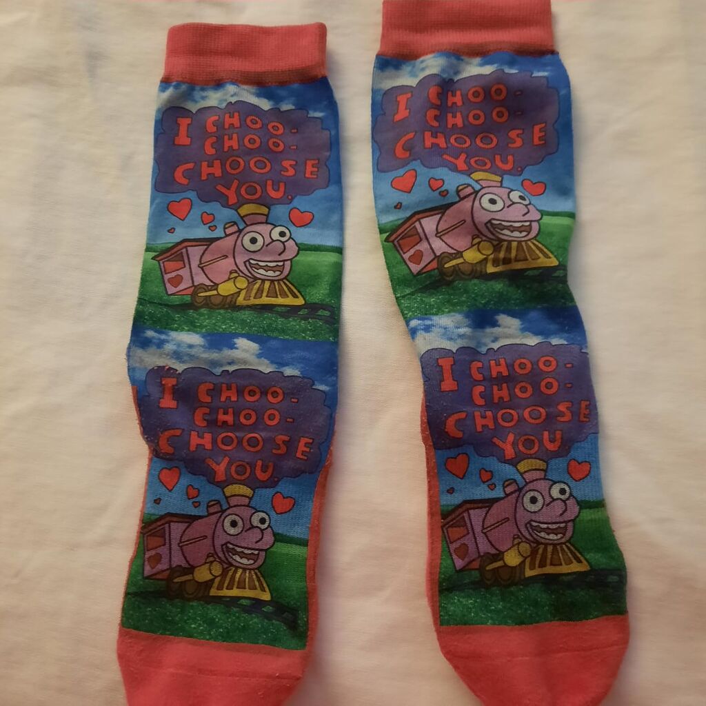 Good Luck Sock Women's Ruth Bader Ginsburg, Judge, Feminist Socks, Adult Customer Review Good Luck Sock Women's Ruth Bader Ginsburg, Judge, Feminist Socks, Adult - Customer Photo 1