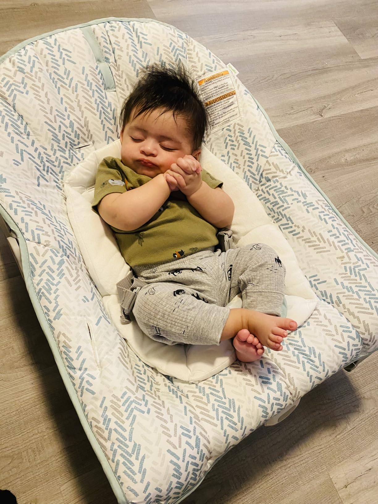 Ingenuity Keep Cozy 3-in-1 Grow with Me Vibrating Baby Bouncer, Seat & Infant to Toddler Rocker, Vibrations & -Toy Bar, 0-30 Months Up to 40 lbs (Weaver) - Customer Photo 3