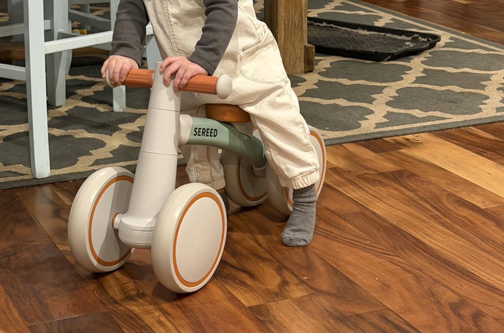 SEREED Baby Balance Bike for 1 Year Old Boys Girls 12-24 Month Toddler Balance Bike, 4 Wheels Toddler First Bike, First Birthday Gifts - Customer Photo 1