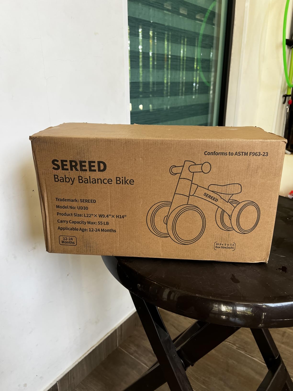 SEREED Baby Balance Bike for 1 Year Old Boys Girls 12-24 Month Toddler Balance Bike, 4 Wheels Toddler First Bike, First Birthday Gifts - Customer Photo 2