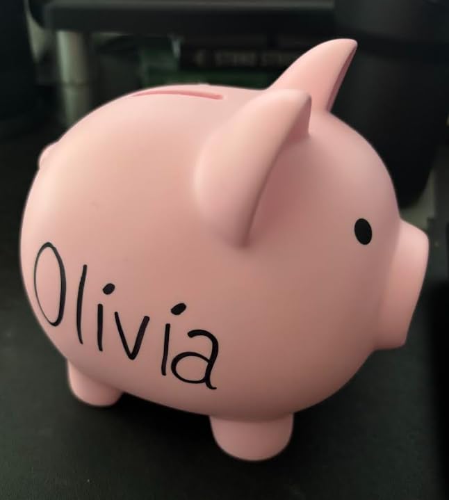 Piggy Bank, Unbreakable Plastic Money Bank, Coin Bank for Girls and Boys, Medium Size Piggy Banks, Practical Gifts for Birthday, Easter, Christmas (Pink) - Customer Photo 1