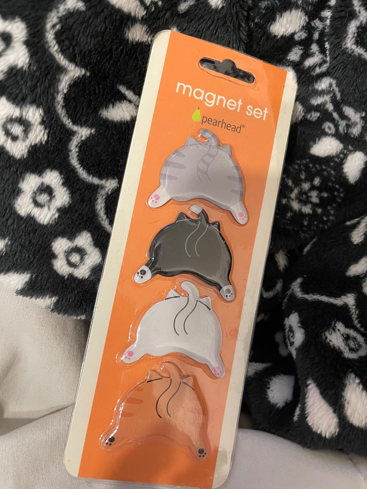 Pearhead Cat Bum Kitchen Magnets, Pet Themed Refrigerator Magnets, Funny Novelty Gift for Cat Lovers and Pet Parents, Ideal Decor for Home, School Locker and Office Whiteboard, Set of 4 - Customer Photo 2