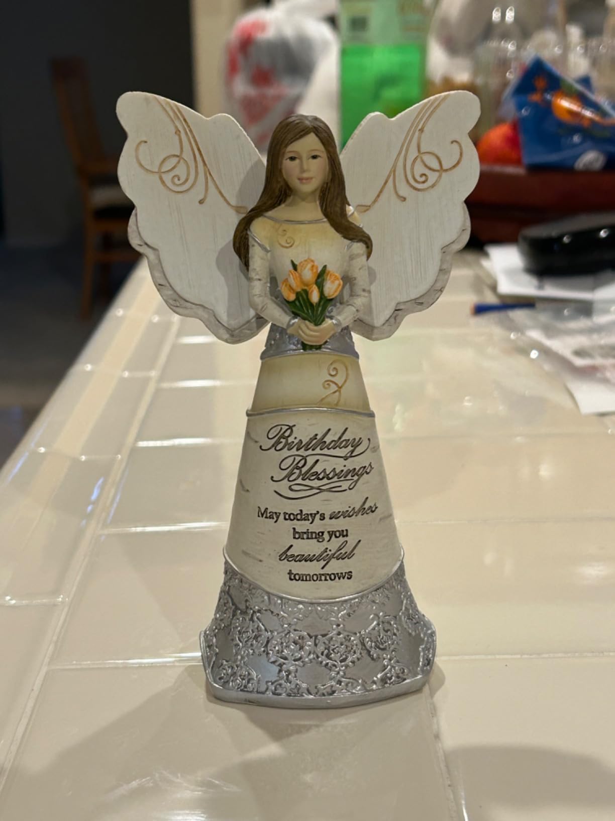 Pavilion 'Happy 80th Birthday' 82475 Elements Angels - Polyresin Birthday Angel Figurine - Silver Hand-Painted Remembrance and Keepsake Gift Angel for Grandmothers, Mothers, Aunts, Friends, Women Customer Review Pavilion 'Happy 80th Birthday' 82475 Elements Angels - Polyresin Birthday Angel Figurine - Silver Hand-Painted Remembrance and Keepsake Gift Angel for Grandmothers, Mothers, Aunts, Friends, Women - Customer Photo 1
