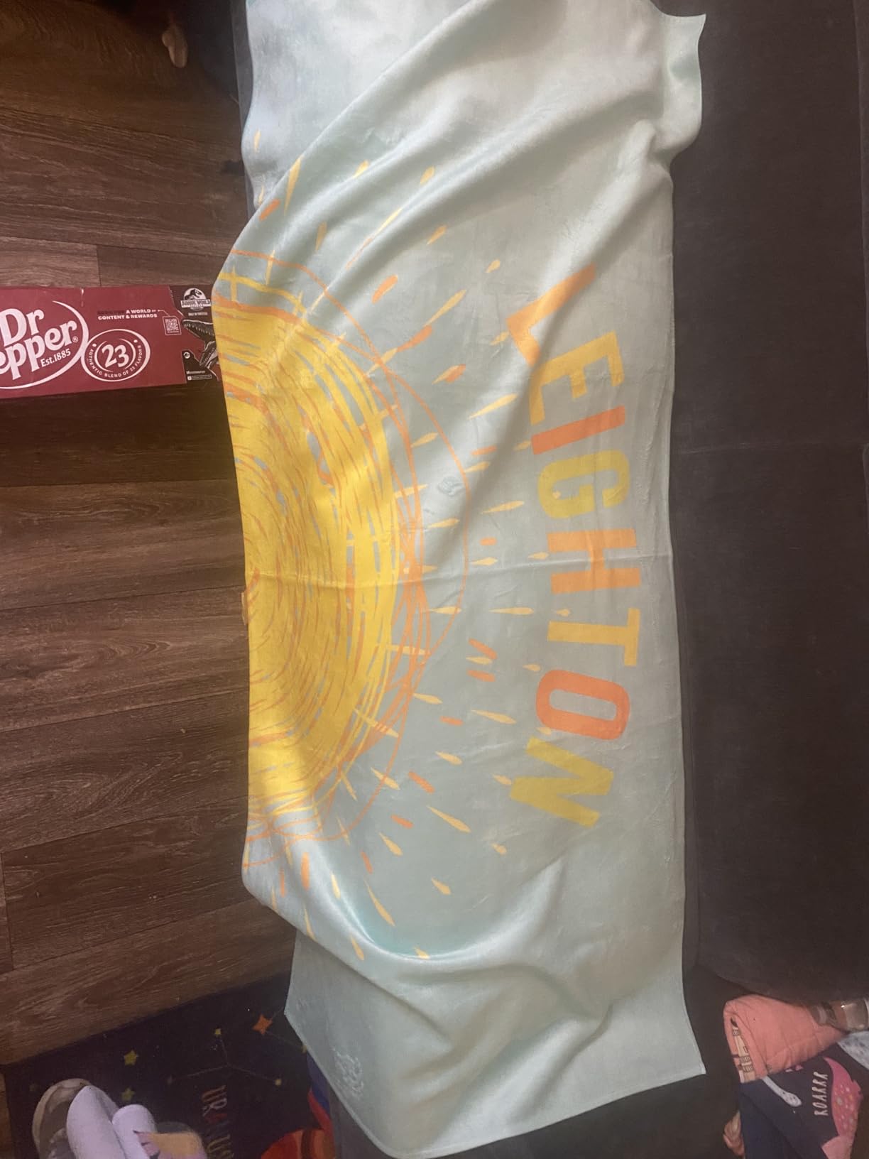 Let's Make Memories Personalized Beach Towel - Vacation Gear - for Beach, Pool, Camp, Vacation - Customize with Name - Standard Size - Flowers - Customer Photo 1