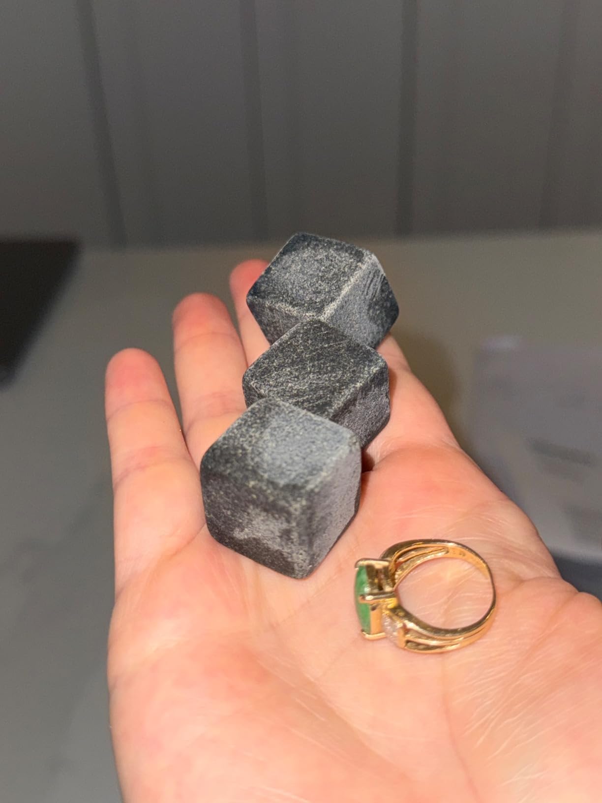 Whiskey Stones Gift Set by Royal Reserve – Artisan Crafted Reusable Chilling Rocks for Scotch – Stocking Stuffer for Men - Bourbon Gifts for Husband Dad Boyfriend Guy - Customer Photo 1