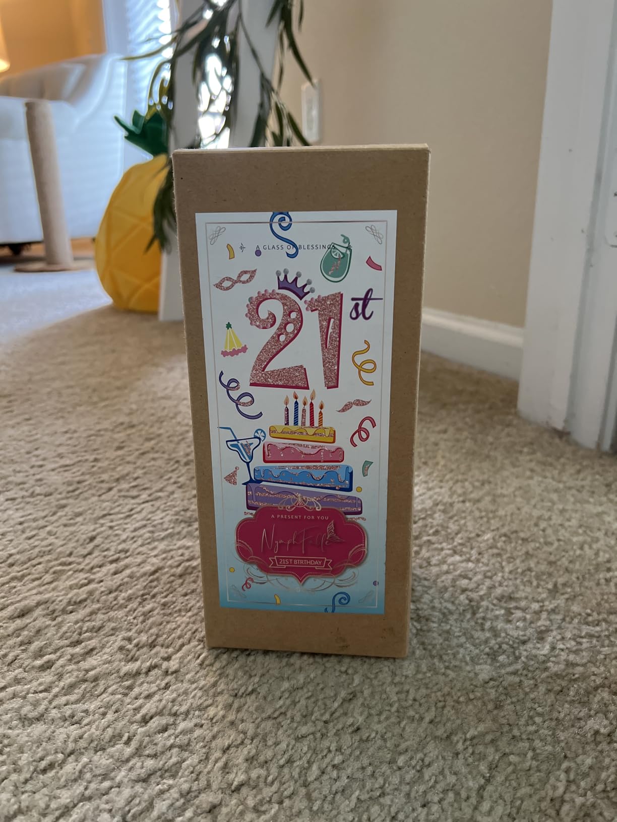 NymphFable Hand-painted Wine Glass 21st Birthday Gift Artisan Painted 15oz Personalised Gift for Her - Customer Photo 2