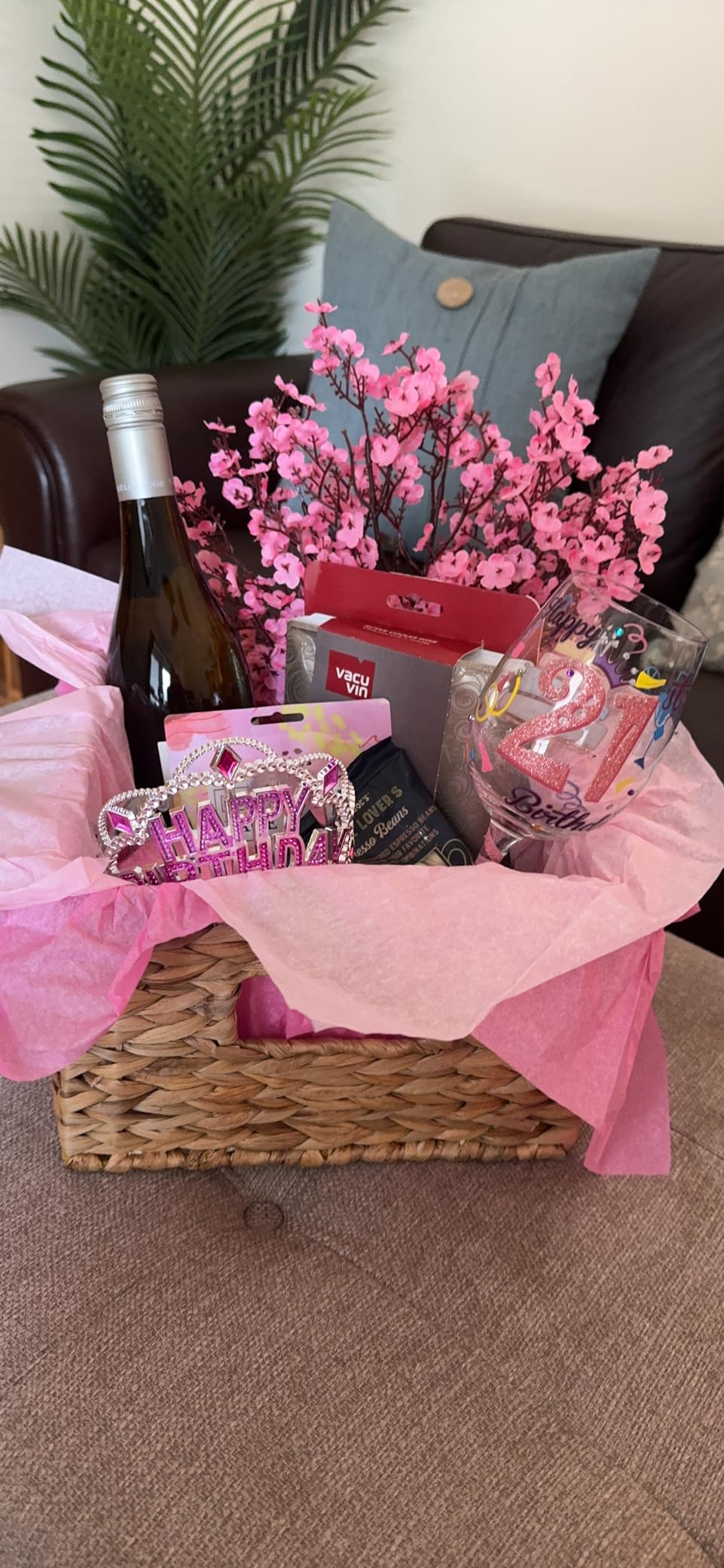 NymphFable Hand-painted Wine Glass 21st Birthday Gift Artisan Painted 15oz Personalised Gift for Her - Customer Photo 5