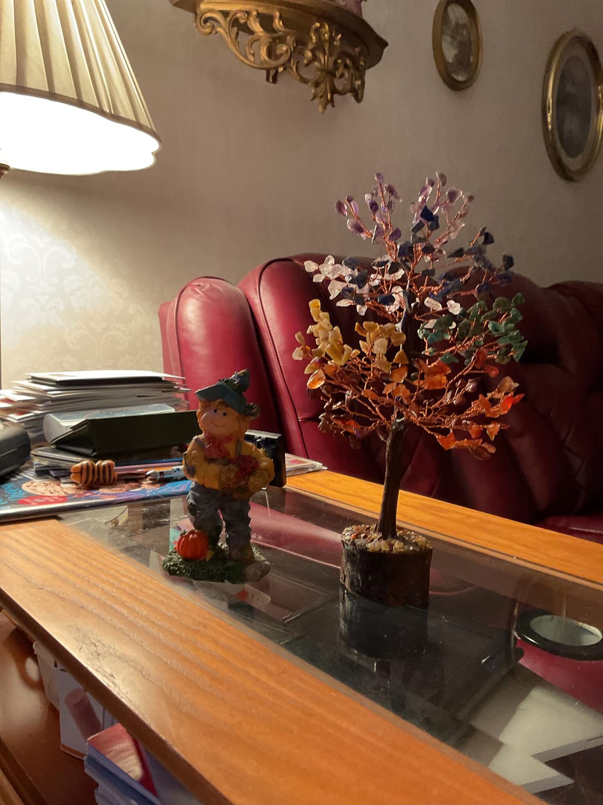 YATSKIA Lapis Lazuli Crystal - Crystal Tree - Feng Shui Decor - Tree of Life - Meditation Accessories - Desk Decorations, Spirtual Things, Good Luck Gifts - Customer Photo 1