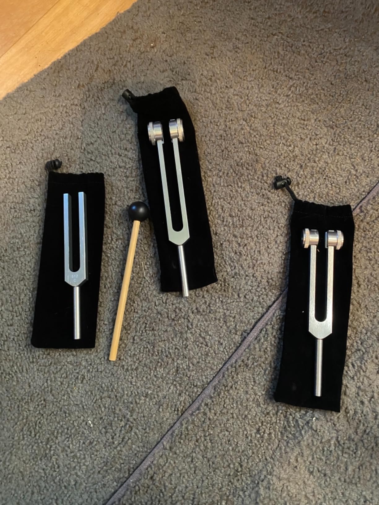 Tuning Forks for Healing Set (128Hz, 256Hz, 512Hz) — Essential Yoga and Meditation Accessories & Sound Therapy Devices - Customer Photo 2