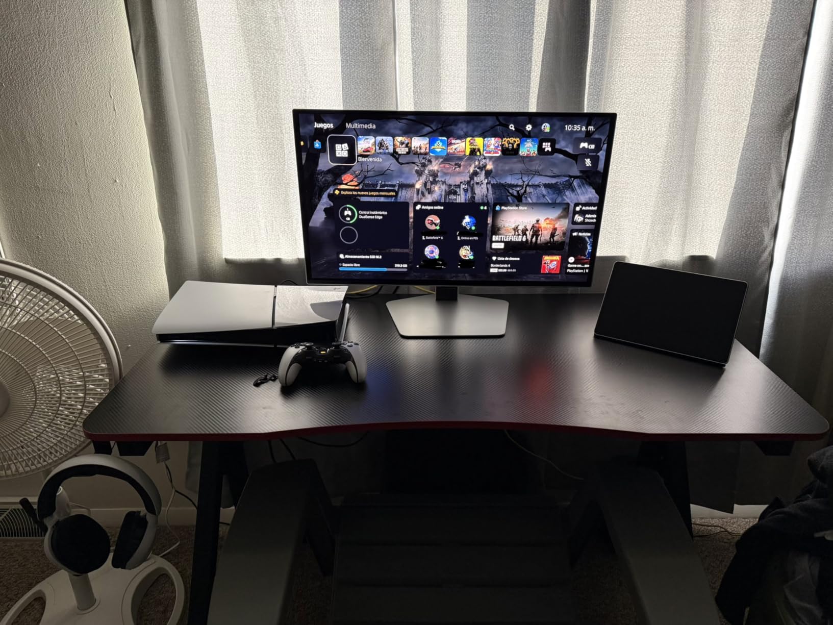 BestOffice Gaming Desk Computer Desk 47 Inch Home Office Desk Extra Large Modern Ergonomic Black PC Carbon Fiber Table Gamer Workstation with Cup Holder Headphone Hook Customer Review BestOffice Gaming Desk Computer Desk 47 Inch Home Office Desk Extra Large Modern Ergonomic Black PC Carbon Fiber Table Gamer Workstation with Cup Holder Headphone Hook - Customer Photo 2