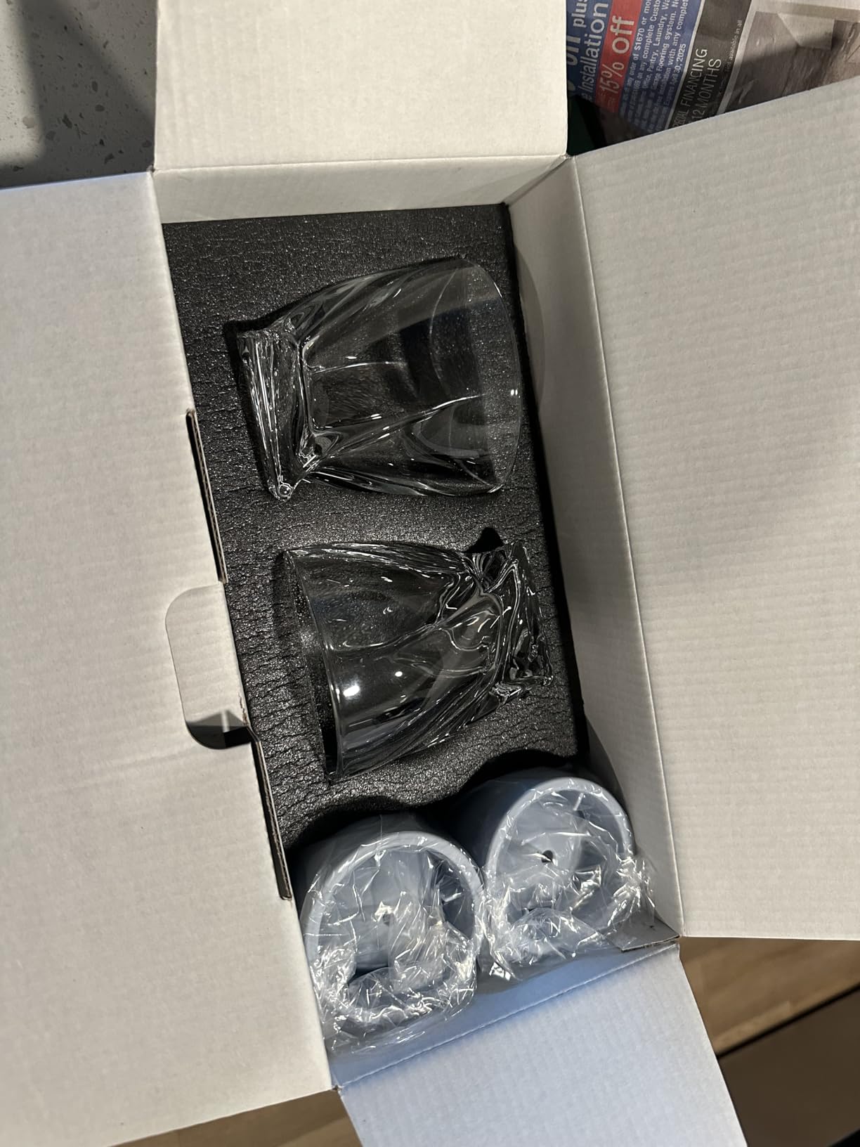 Whiskey Rocks Glass, Set of 4 (2 Crystal Bourbon Glasses, 2 Round Big Ice Ball Molds) In Gift Box - 11 Oz Old Fashioned Glasses for Scotch Cocktail Rum Cognac Vodka Liquor, Unique Gifts for Men - Customer Photo 2