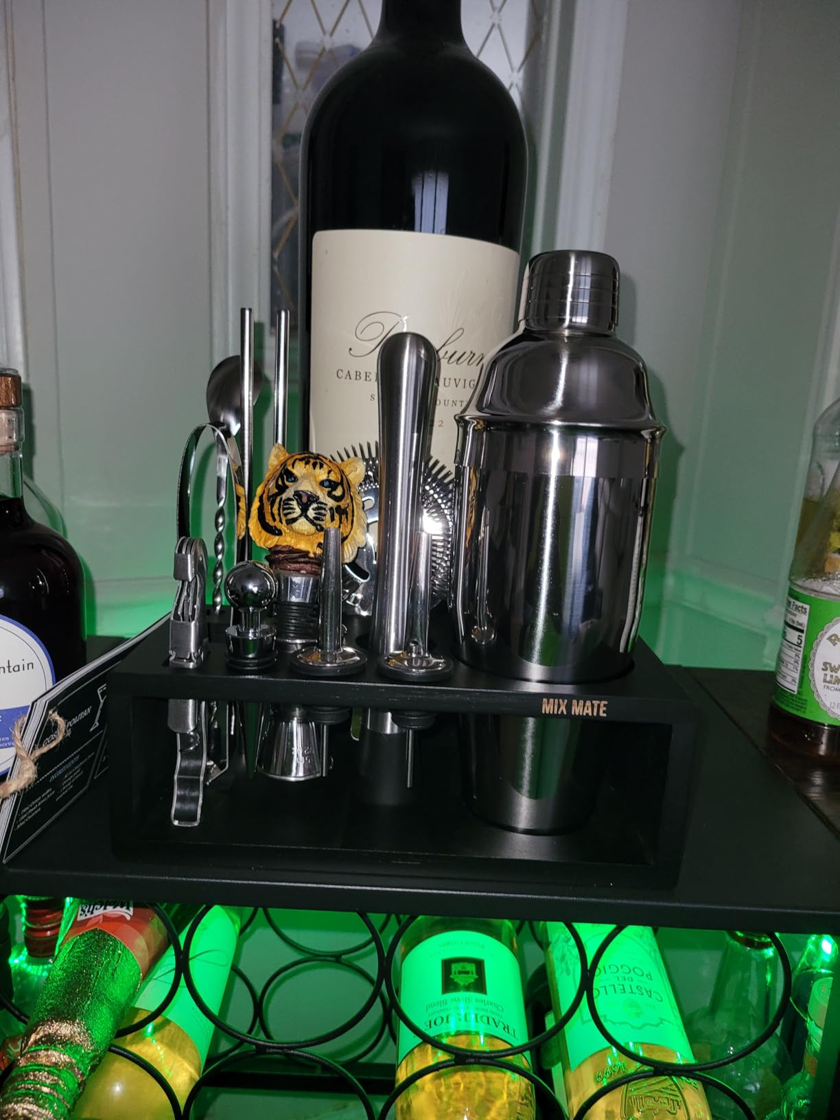 Mixology Bartender Kit with Stand - 15 Piece Bar Tool Set, Silver Bar Set Cocktail Shaker Set for Drink Mixing - Includes Martini Shaker, Jigger, Strainer, Bar Mixer Spoon, Tongs, Opener | Gift Idea Customer Review Mixology Bartender Kit with Stand - 15 Piece Bar Tool Set, Silver Bar Set Cocktail Shaker Set for Drink Mixing - Includes Martini Shaker, Jigger, Strainer, Bar Mixer Spoon, Tongs, Opener | Gift Idea - Customer Photo 2