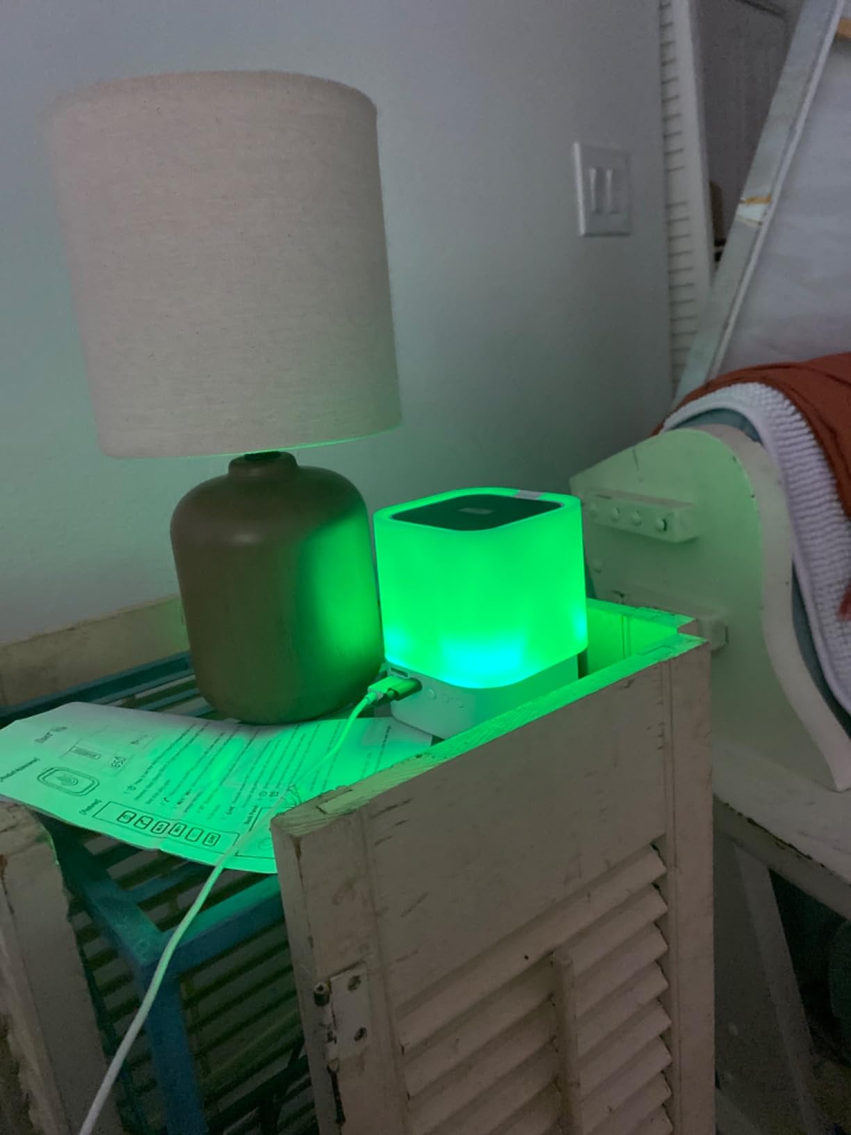 Night Light Bluetooth Speaker, 5 in 1 Touch Control Bedside Lamp Dimmable Multi-Color Changing Customer Review Night Light Bluetooth Speaker, 5 in 1 Touch Control Bedside Lamp Dimmable Multi-Color Changing - Customer Photo 1
