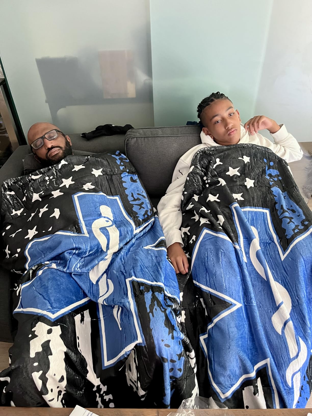 Firefighter EMT Throw Blankets Birthday Gift Idea for Men Dad Husband Son Friend 60