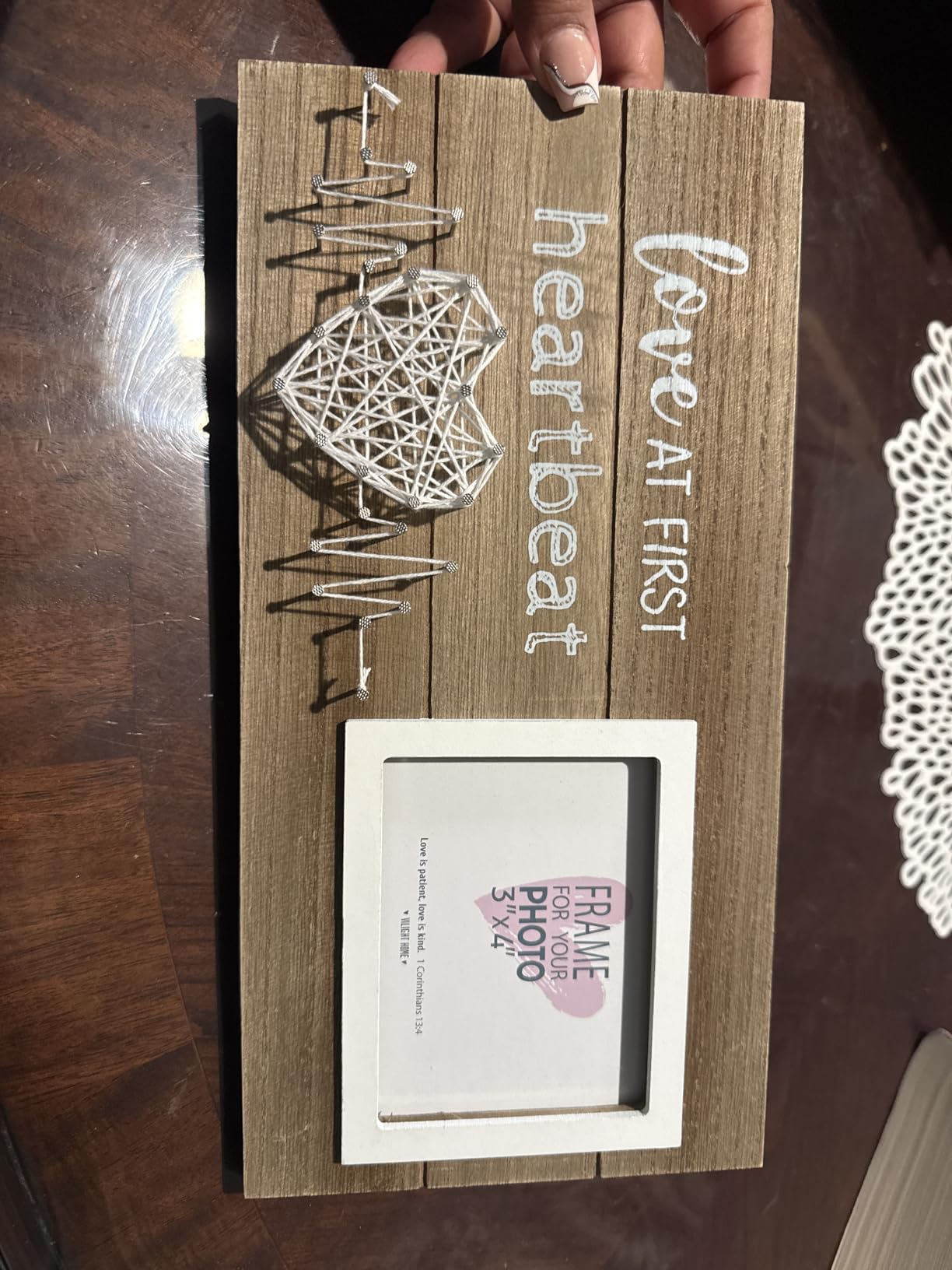 VILIGHT New Mom Gifts - Pregnancy Announcements Baby Gender Reveal Gifts - Love At First Heartbeat Sonogram Picture Frame for Standard 4 VILIGHT New Mom Gifts - Pregnancy Announcements Baby Gender Reveal Gifts - Love At First Heartbeat Sonogram Picture Frame for Standard 4