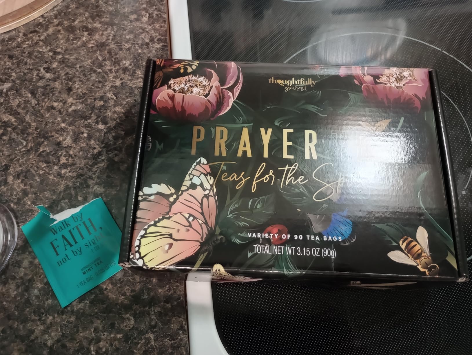 Thoughtfully Gourmet, Tea Affirmations Christian Prayer Gift Set, Includes 6 Flavours of Tea with Bible Verses from Psalms and Other Books to Rejoice, Pack of 90 Customer Review Thoughtfully Gourmet, Tea Affirmations Christian Prayer Gift Set, Includes 6 Flavours of Tea with Bible Verses from Psalms and Other Books to Rejoice, Pack of 90 - Customer Photo 1