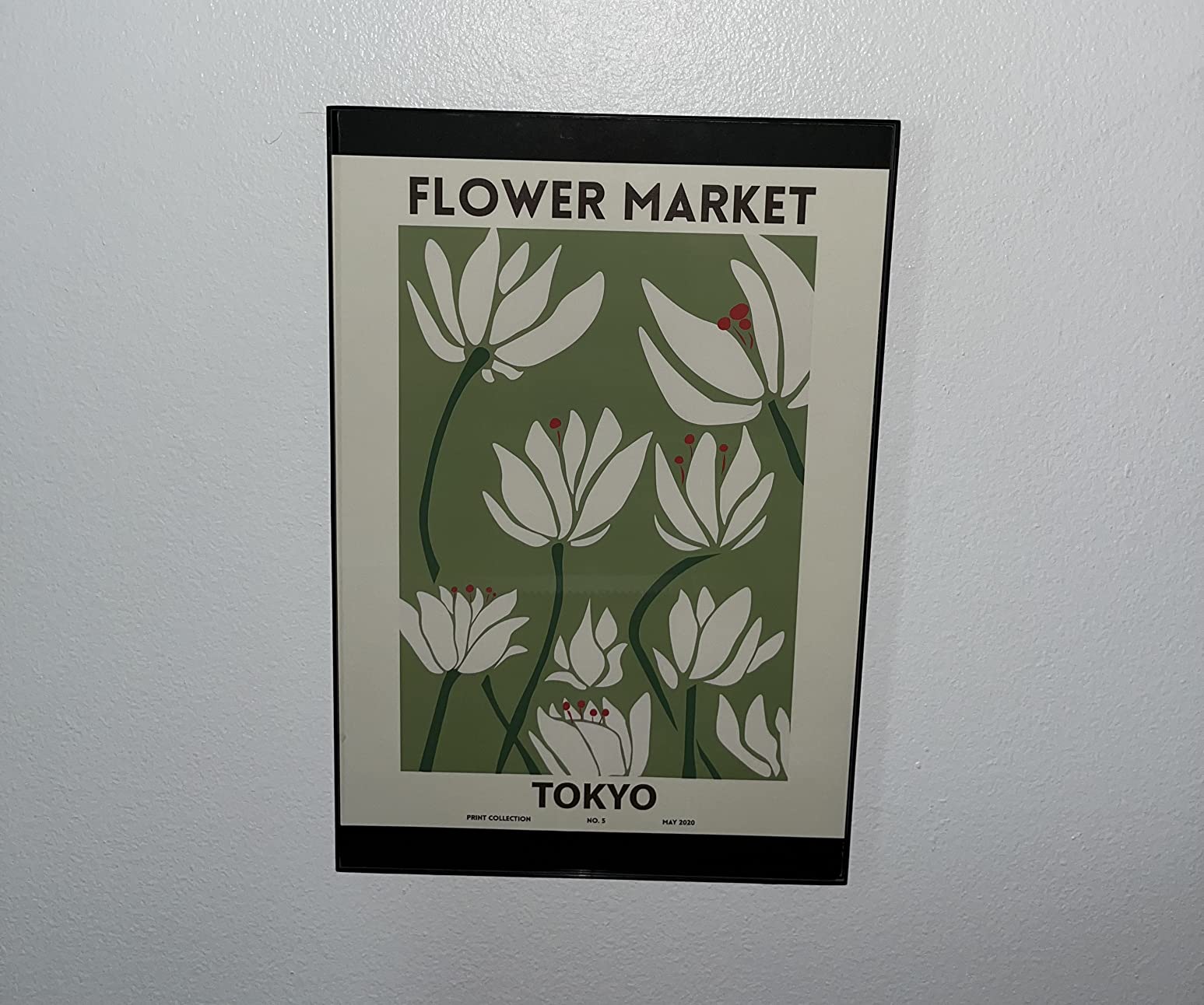 HAUS AND HUES Flower Market Poster – Vintage Botanical Wall Art, Sage Green Floral Prints, Aesthetic Flower Decor (Unframed, 12