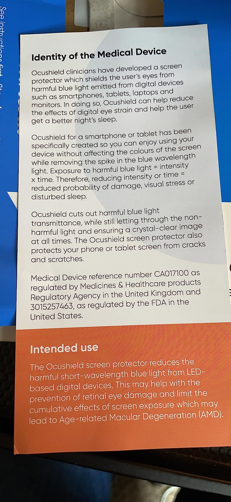 Ocushield Anti Blue Light Tempered Glass Screen Protector for iPhone 13 | iPhone 13 Pro | iPhone 14 | iPhone 16E (6.1