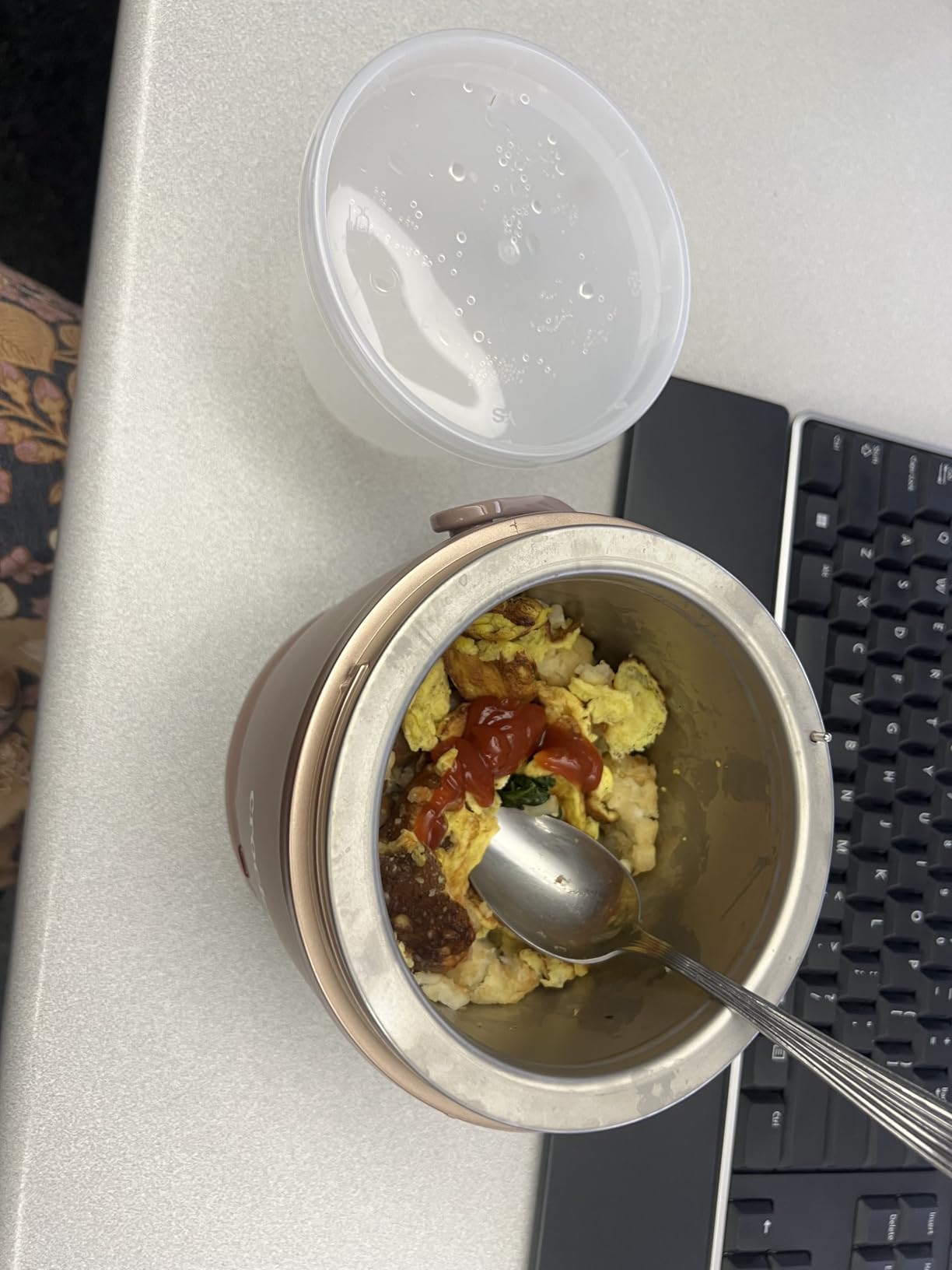 Crock-Pot 20-Ounce Electric Lunch Box, Portable Food Warmer, Faded Blue, Perfect for Travel, Car, On-the-Go, Keeps Food Warm, Spill-Free, Dishwasher-Safe, Ideal Gift for Men and Women - Customer Photo 1